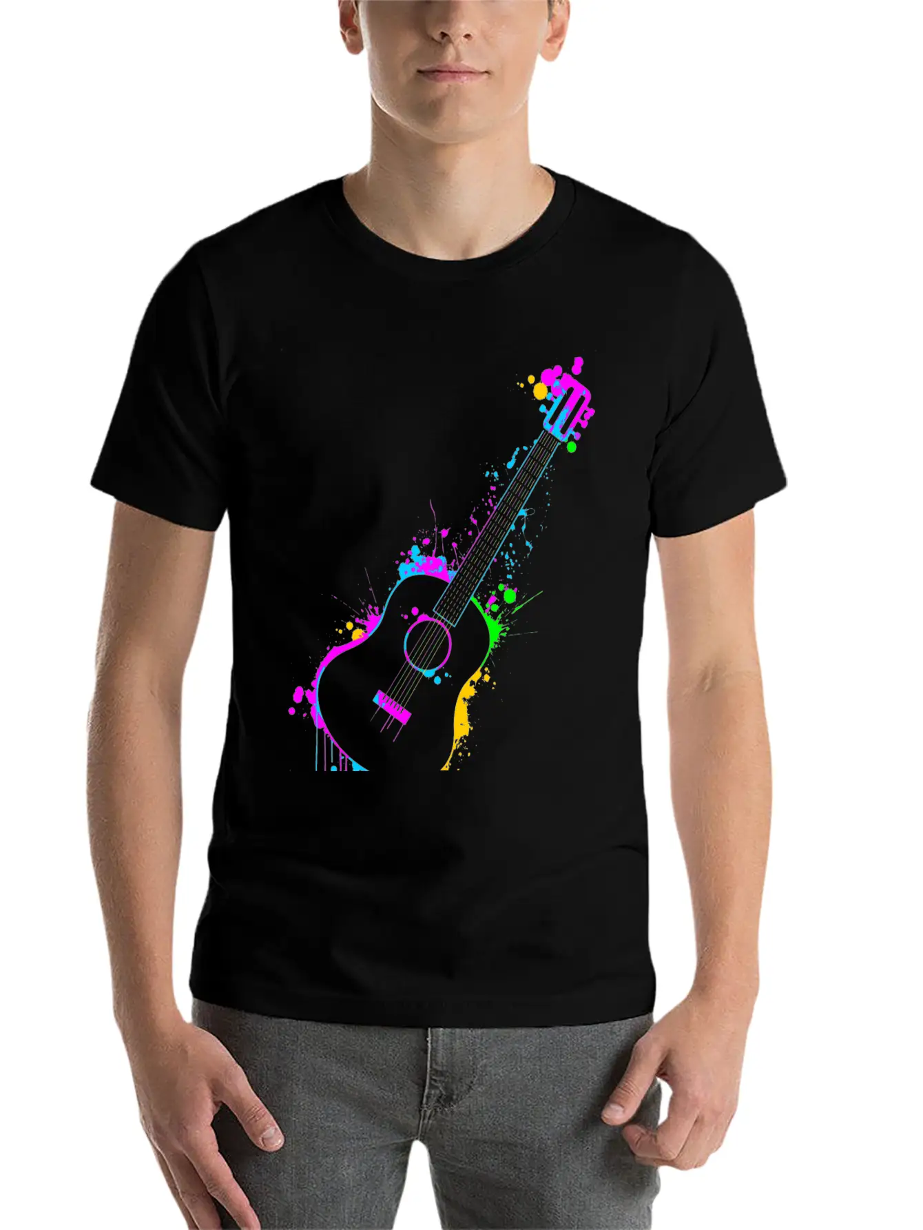 Guitar Unisex Casual T-Shirt – Clean Design For Daily Comfort