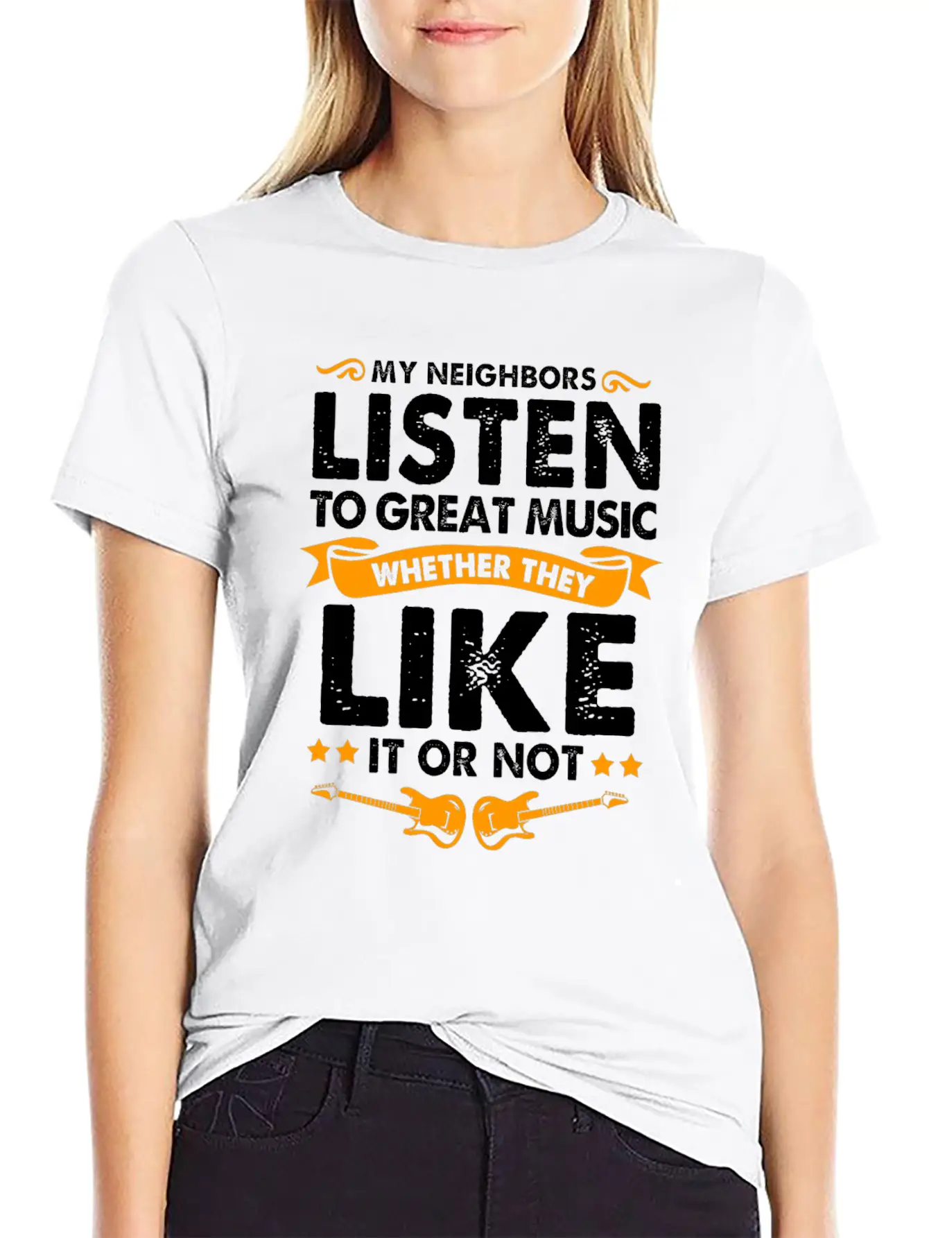 Guitar Unisex Short Sleeve Soft Cotton T-Shirt – Casual Everyday Wear