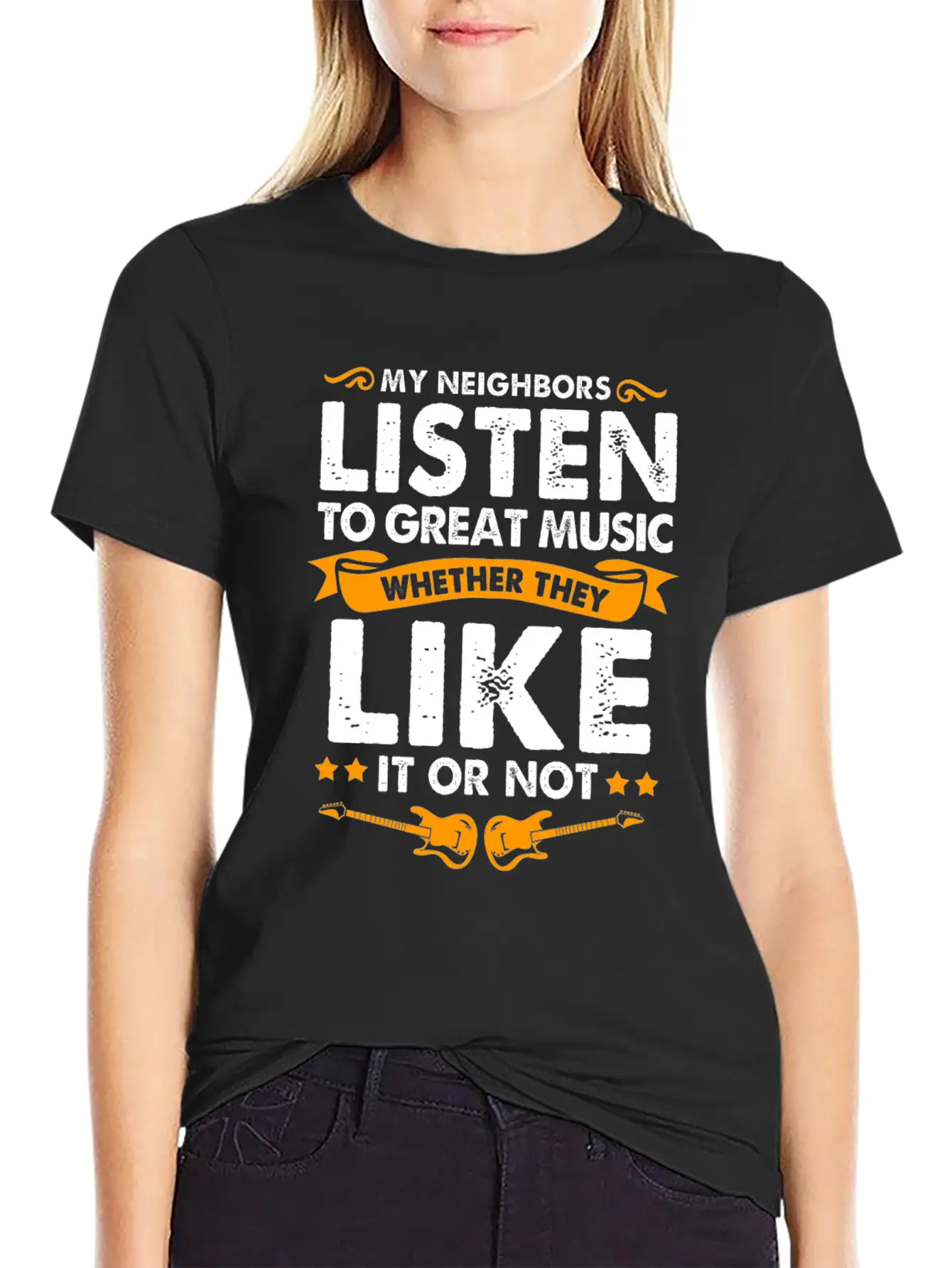 Guitar Unisex Short Sleeve Soft Cotton T-Shirt – Casual Everyday Wear