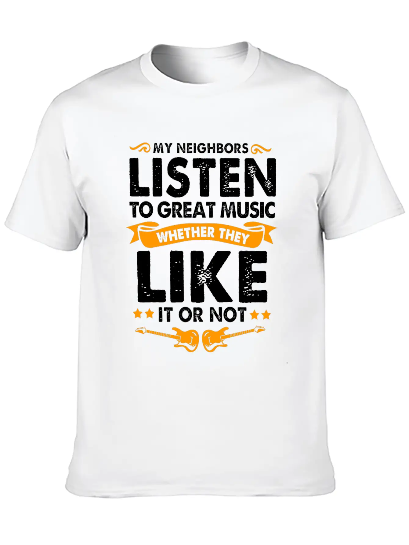 Guitar Unisex Short Sleeve Soft Cotton T-Shirt – Casual Everyday Wear
