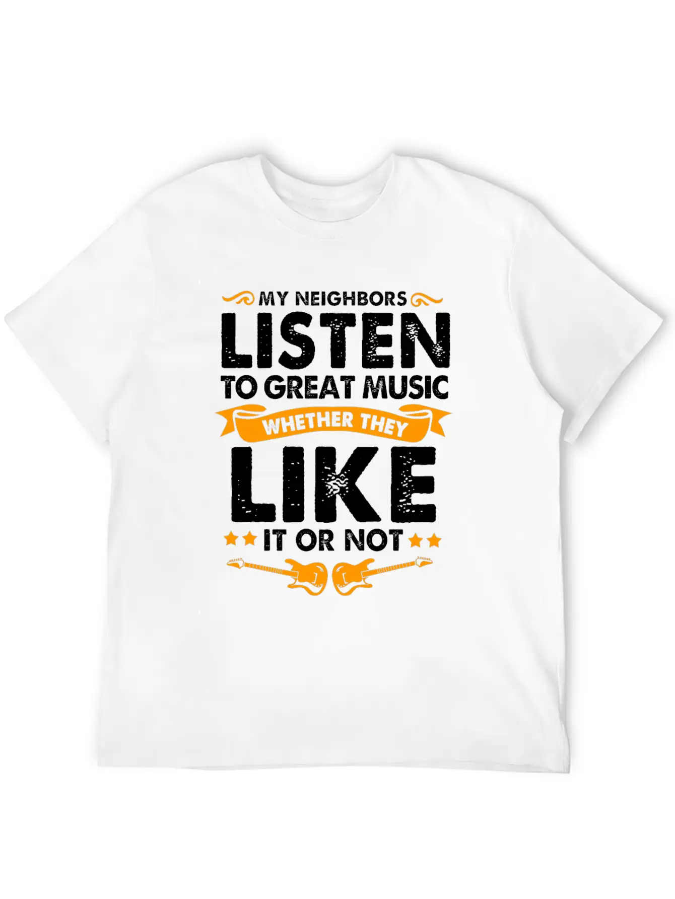 Guitar Unisex Short Sleeve Soft Cotton T-Shirt – Casual Everyday Wear