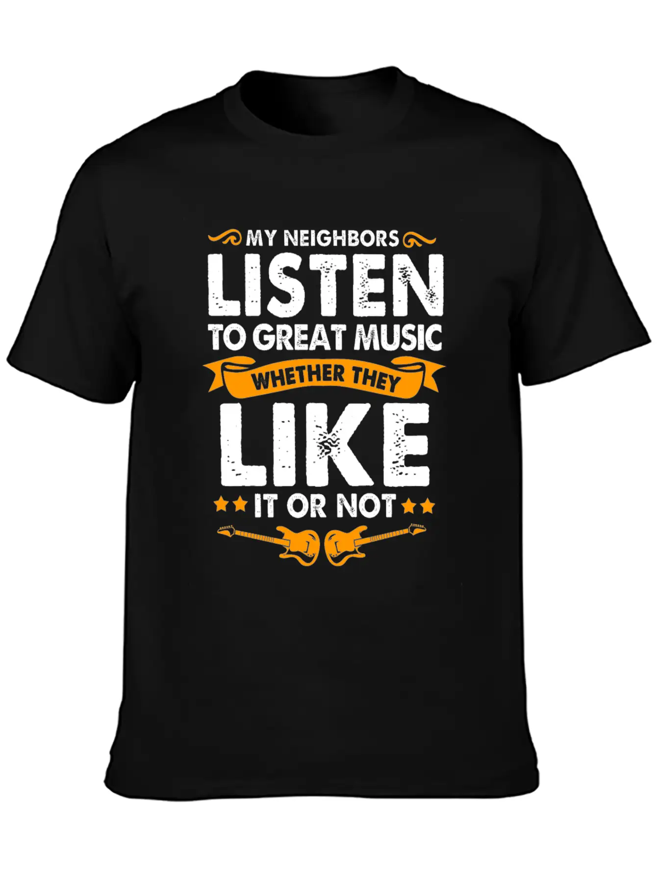 Guitar Unisex Short Sleeve Soft Cotton T-Shirt – Casual Everyday Wear