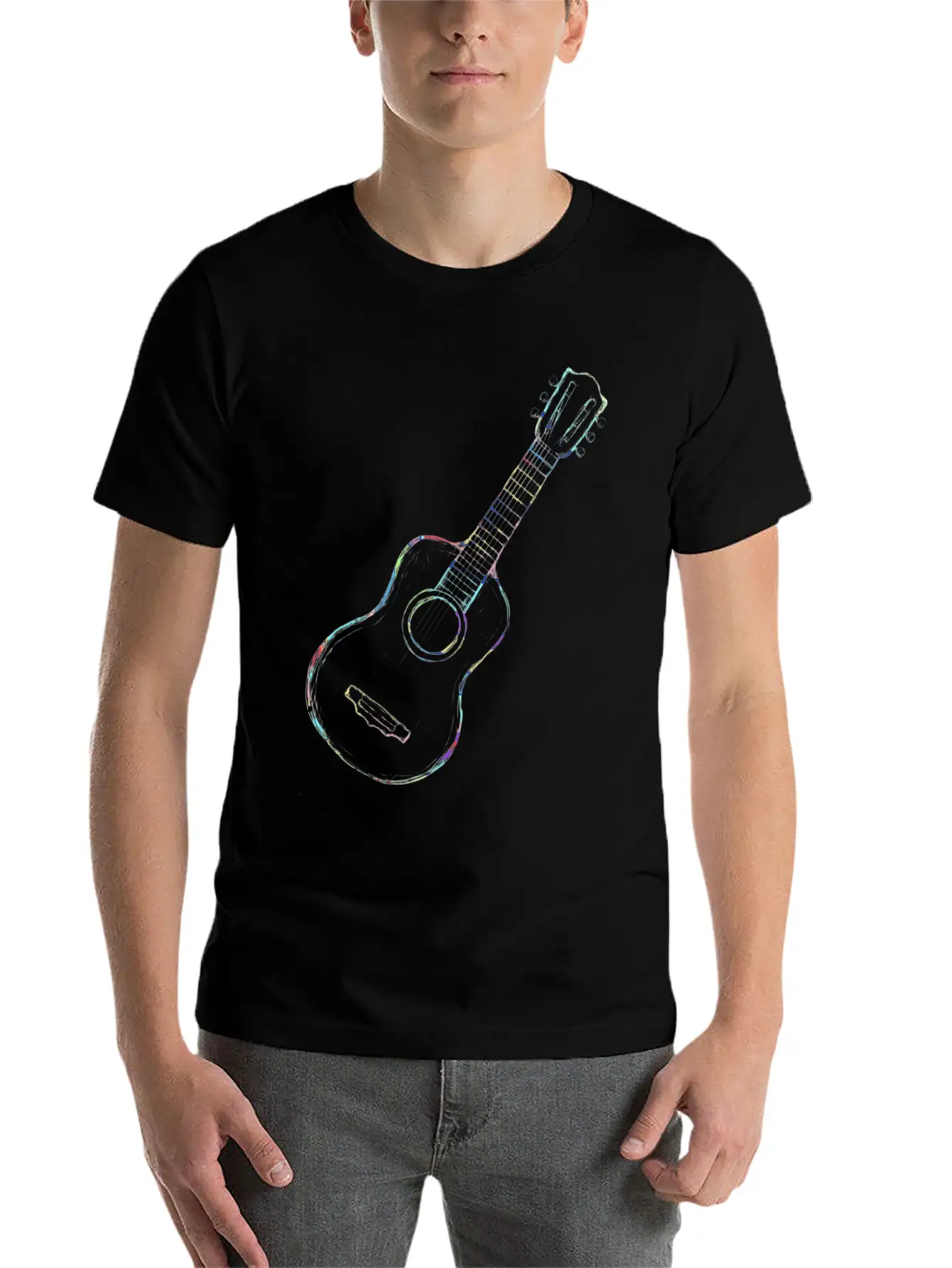 Guitarist Musicians Guitar Gift Idea Unisex Short Sleeve Soft Cotton T-Shirt – Casual Everyday Wear