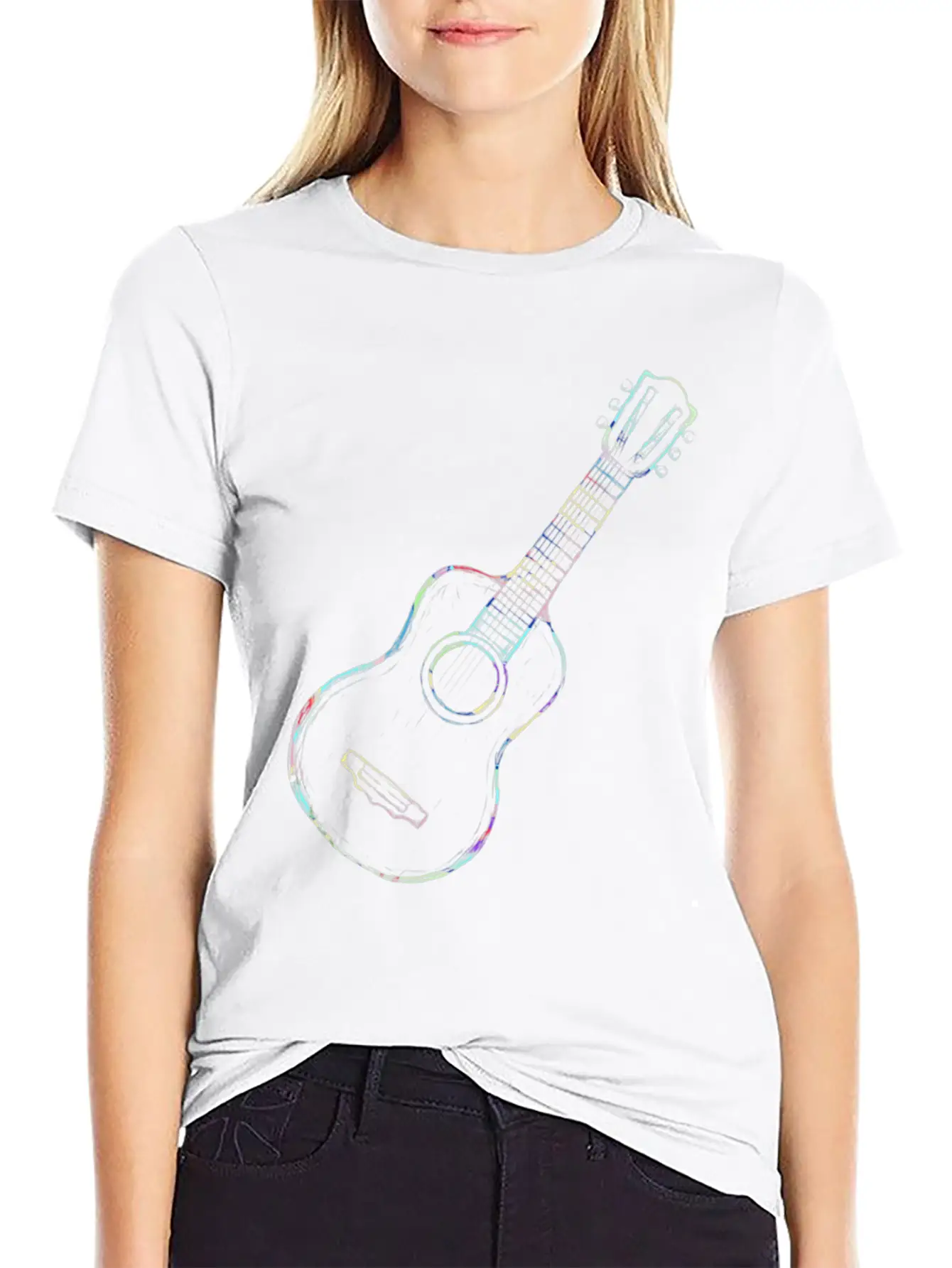 Guitarist Musicians Guitar Gift Idea Unisex Short Sleeve Soft Cotton T-Shirt – Casual Everyday Wear