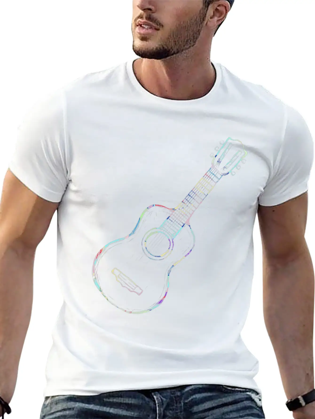 Guitarist Musicians Guitar Gift Idea Unisex Short Sleeve Soft Cotton T-Shirt – Casual Everyday Wear