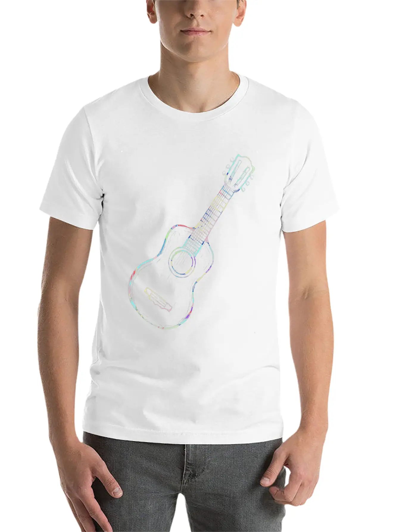 Guitarist Musicians Guitar Gift Idea Unisex Short Sleeve Soft Cotton T-Shirt – Casual Everyday Wear