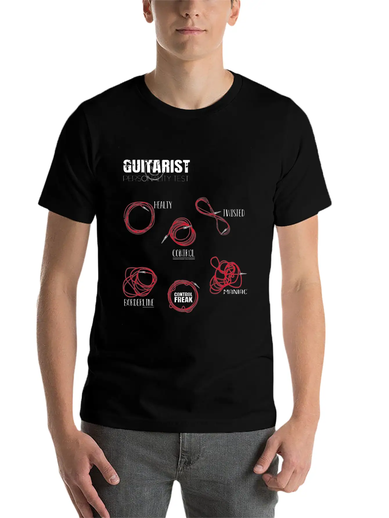 Guitarist Personalities Unisex Short Sleeve Soft Cotton T-Shirt – Casual Everyday Wear