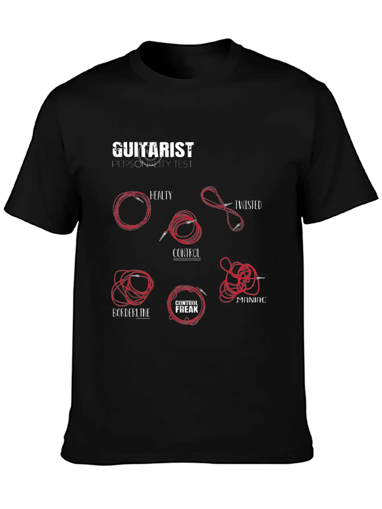 Guitarist Personalities Unisex Short Sleeve Soft Cotton T-Shirt – Casual Everyday Wear