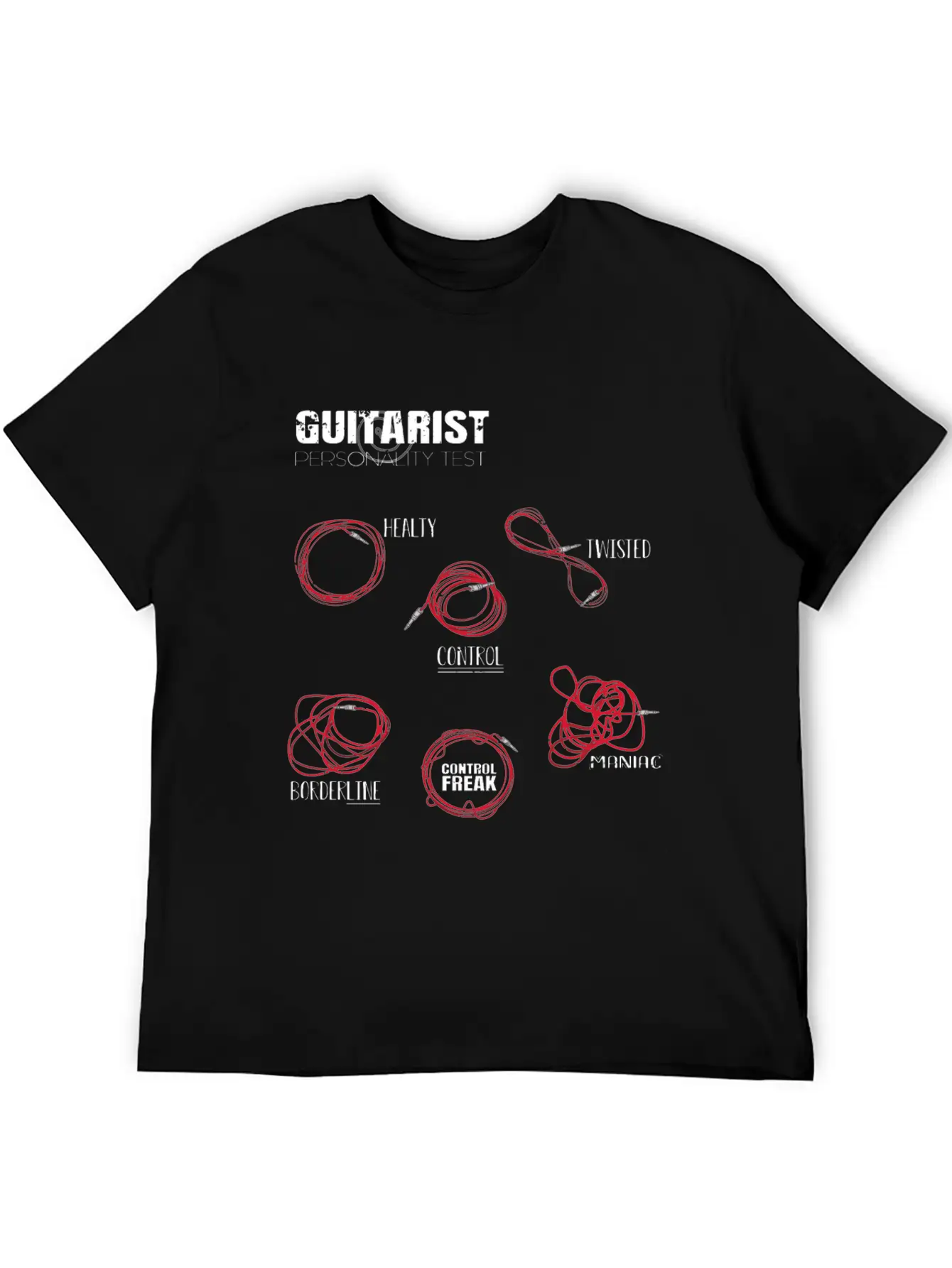Guitarist Personalities Unisex Short Sleeve Soft Cotton T-Shirt – Casual Everyday Wear