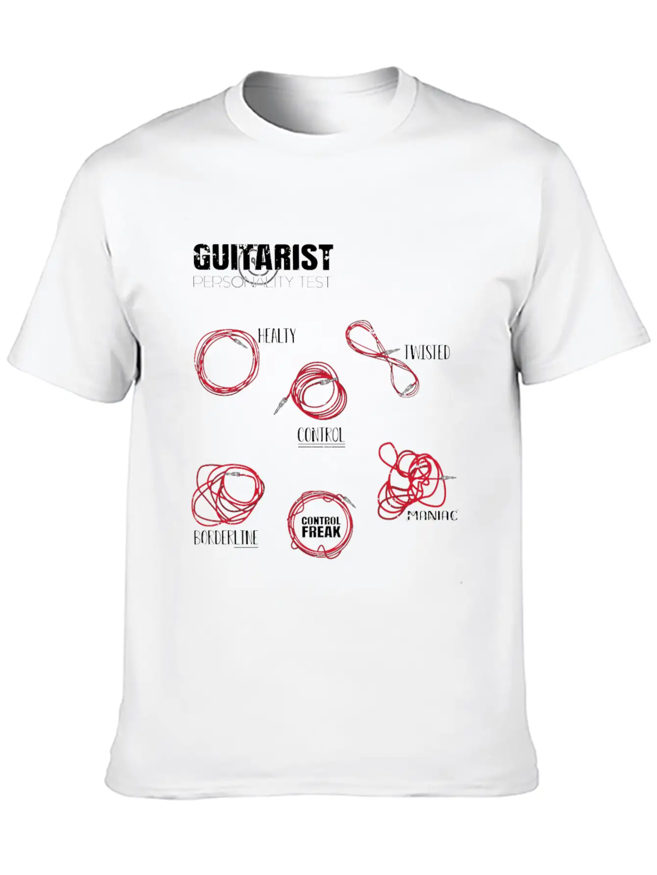 Guitarist Personalities Unisex Short Sleeve Soft Cotton T-Shirt – Casual Everyday Wear
