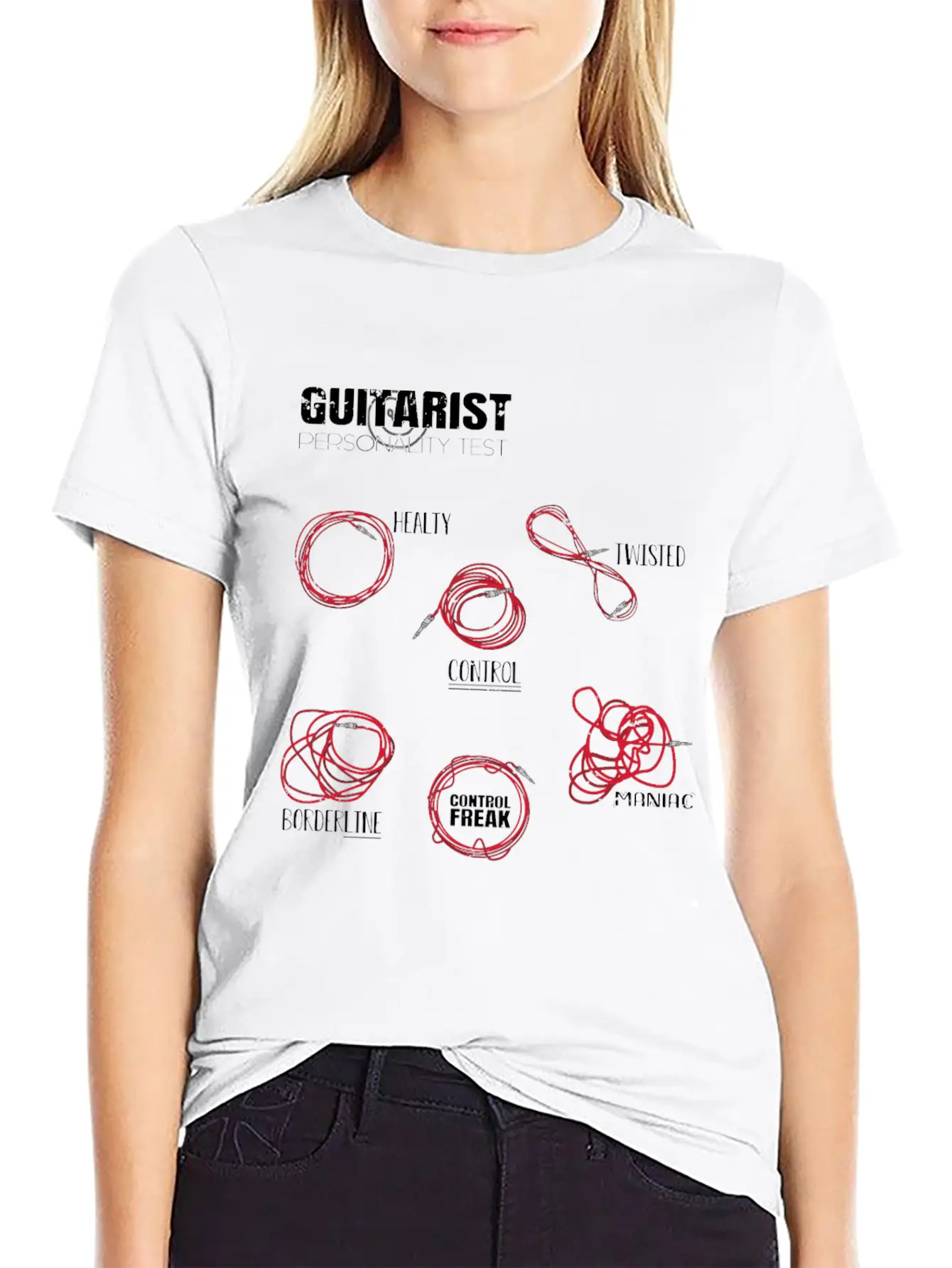 Guitarist Personalities Unisex Short Sleeve Soft Cotton T-Shirt – Casual Everyday Wear