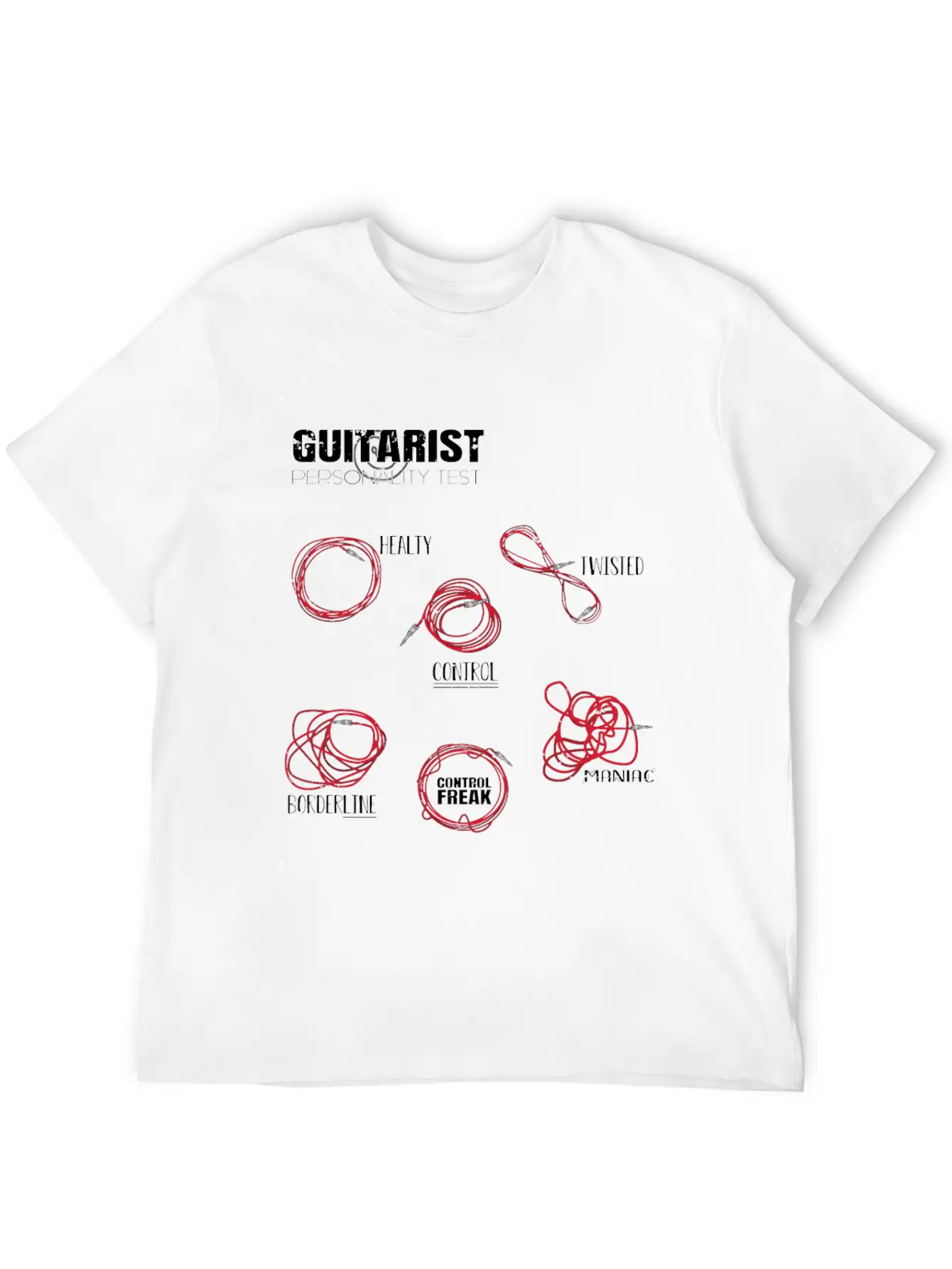 Guitarist Personalities Unisex Short Sleeve Soft Cotton T-Shirt – Casual Everyday Wear