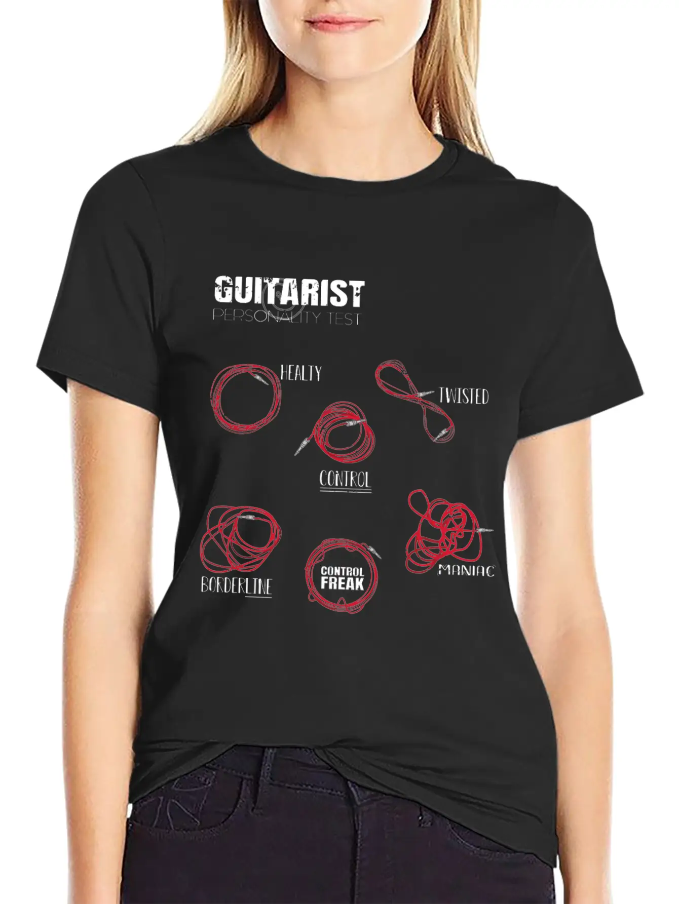 Guitarist Personalities Unisex Short Sleeve Soft Cotton T-Shirt – Casual Everyday Wear
