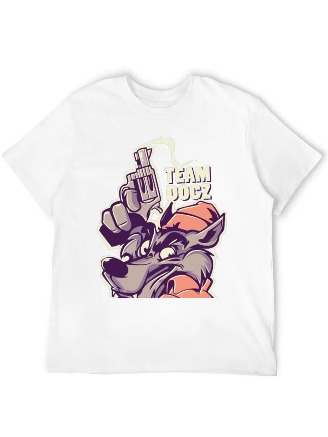 Gun Dog Wolf Gangster Team Dogs Inscription Stylish Everyday T-Shirt – Unisex Basic Cotton Tee
