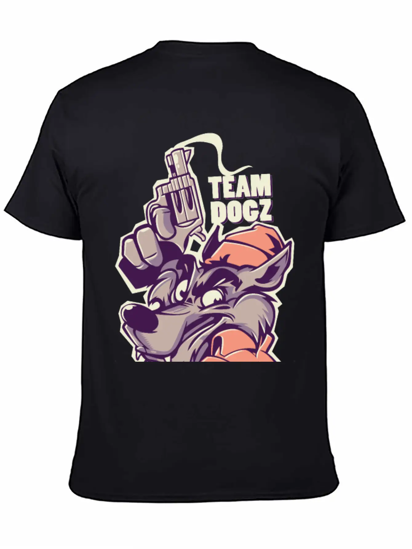 Gun Dog Wolf Gangster Team Dogs Inscription Stylish Everyday T-Shirt – Unisex Basic Cotton Tee