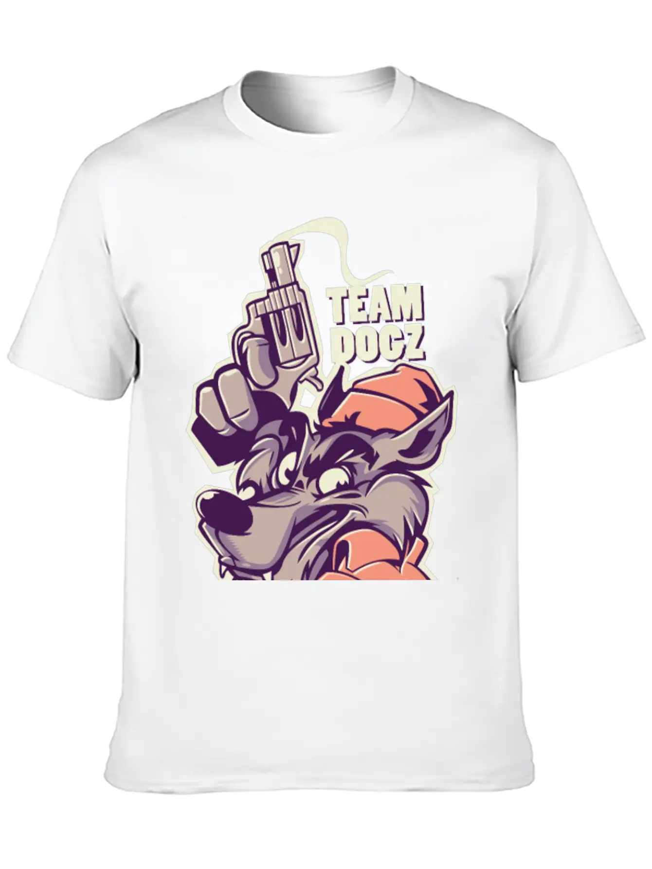Gun Dog Wolf Gangster Team Dogs Inscription Stylish Everyday T-Shirt – Unisex Basic Cotton Tee