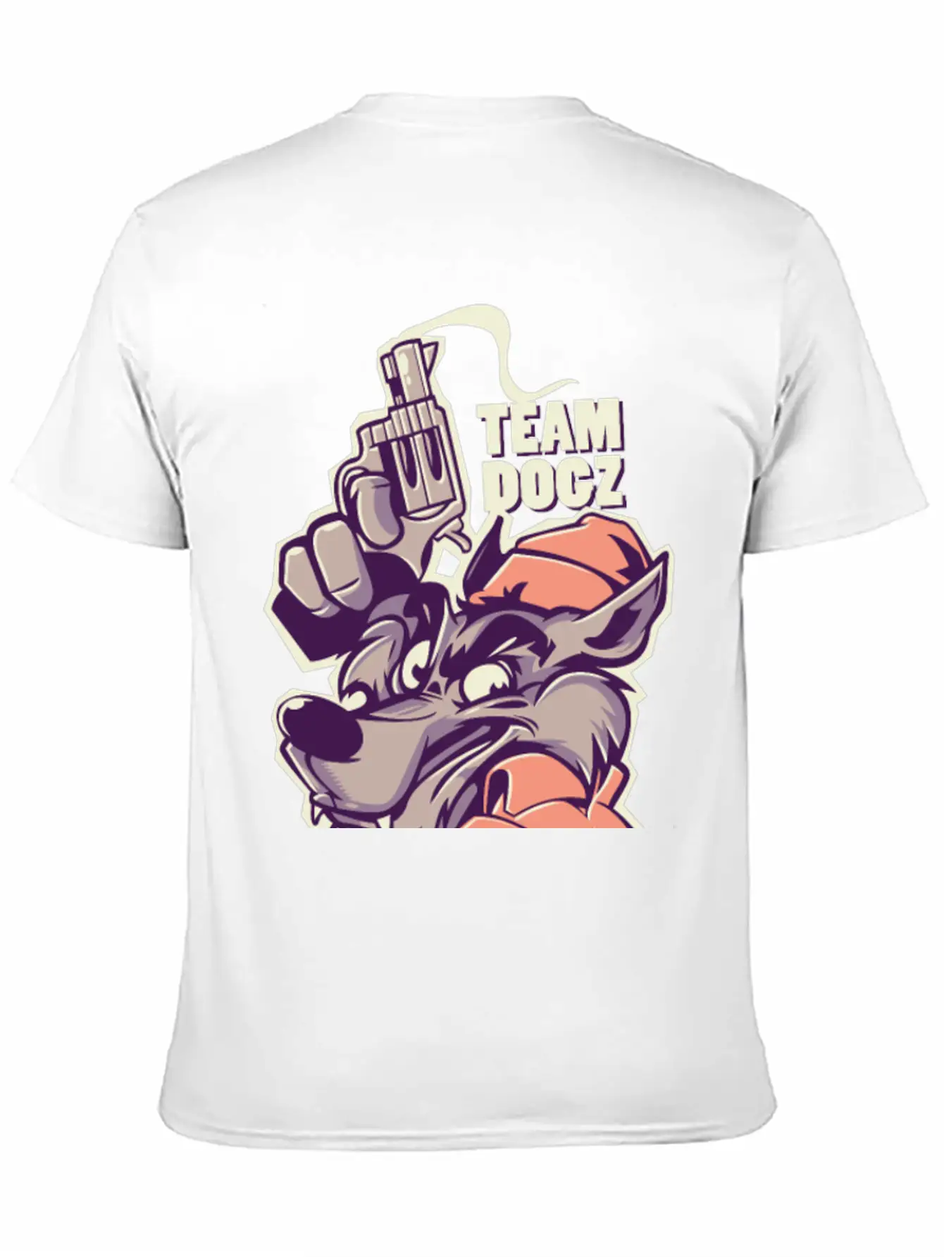 Gun Dog Wolf Gangster Team Dogs Inscription Stylish Everyday T-Shirt – Unisex Basic Cotton Tee