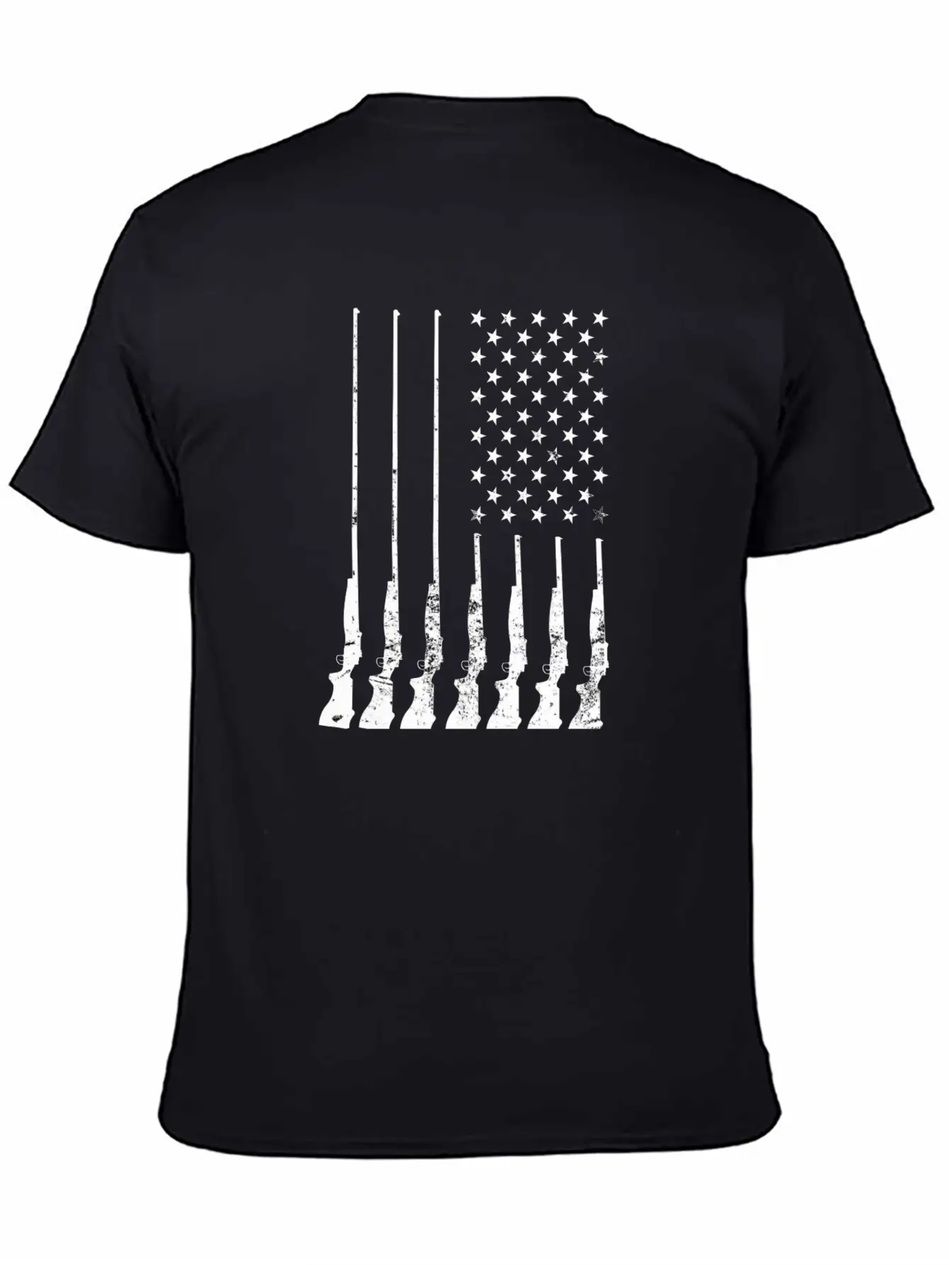 Gun Flag Unisex Short Sleeve Soft Cotton T-Shirt – Casual Everyday Wear