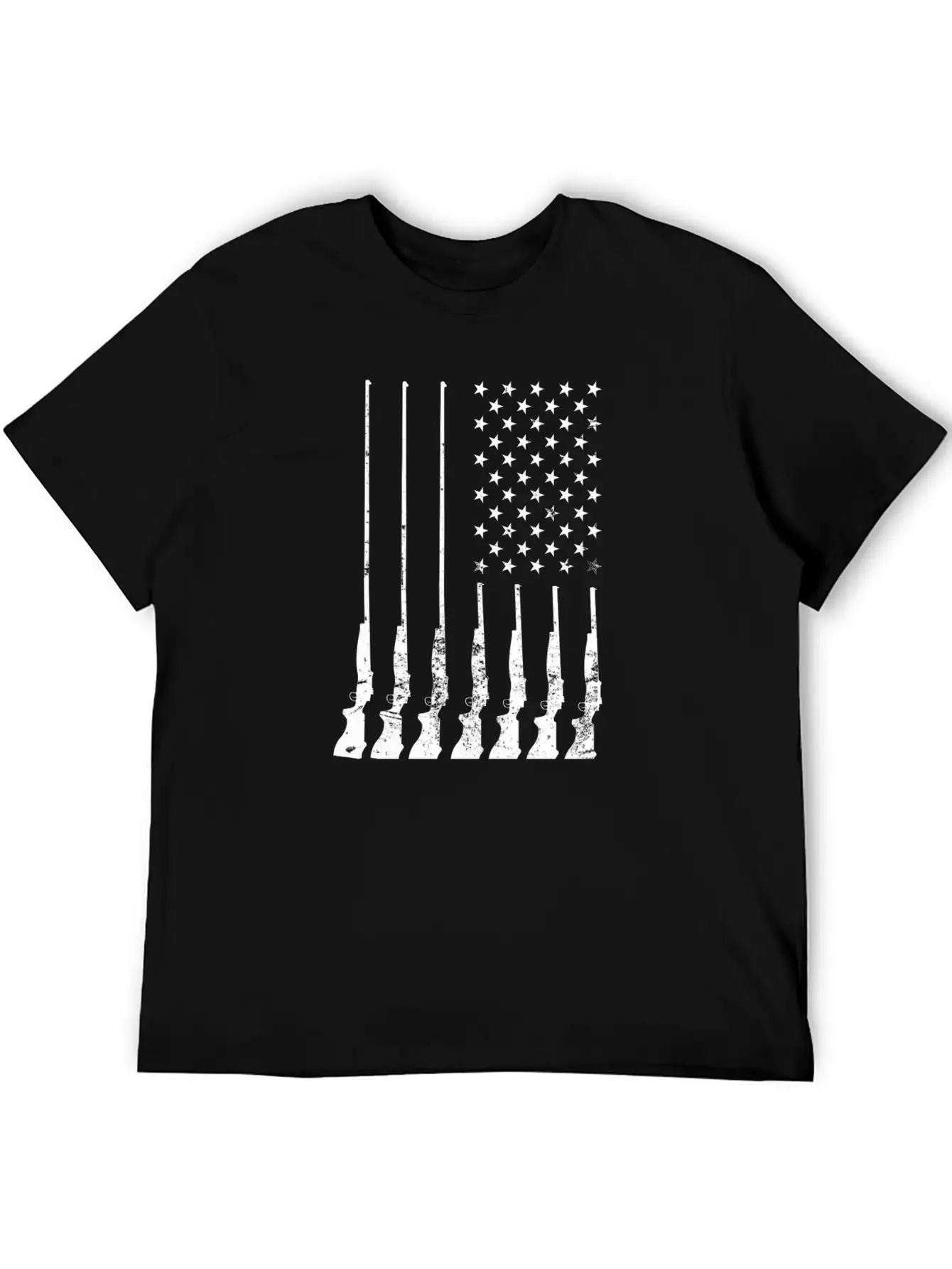 Gun Flag Unisex Short Sleeve Soft Cotton T-Shirt – Casual Everyday Wear