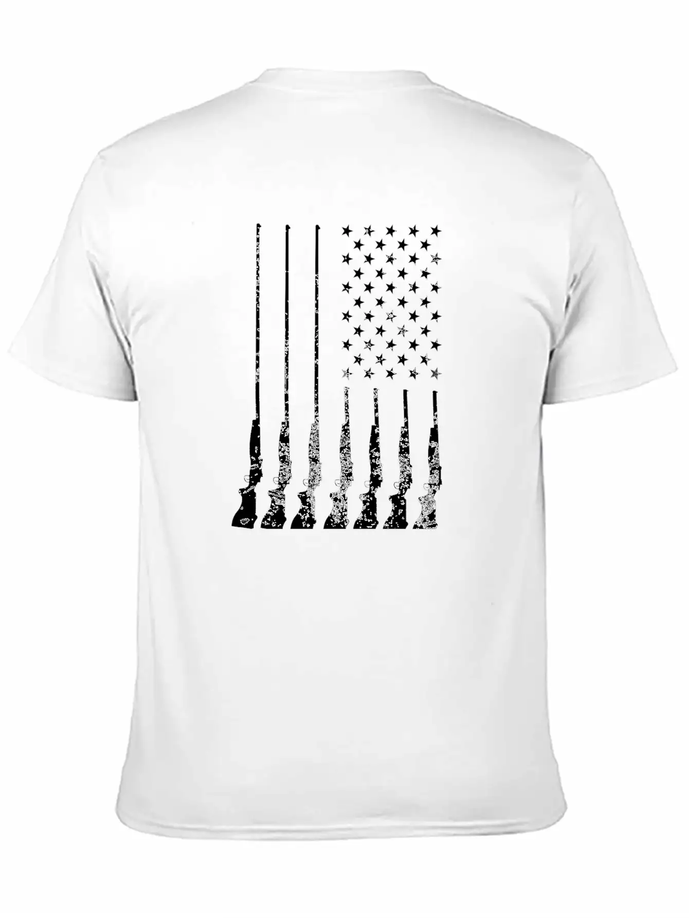 Gun Flag Unisex Short Sleeve Soft Cotton T-Shirt – Casual Everyday Wear