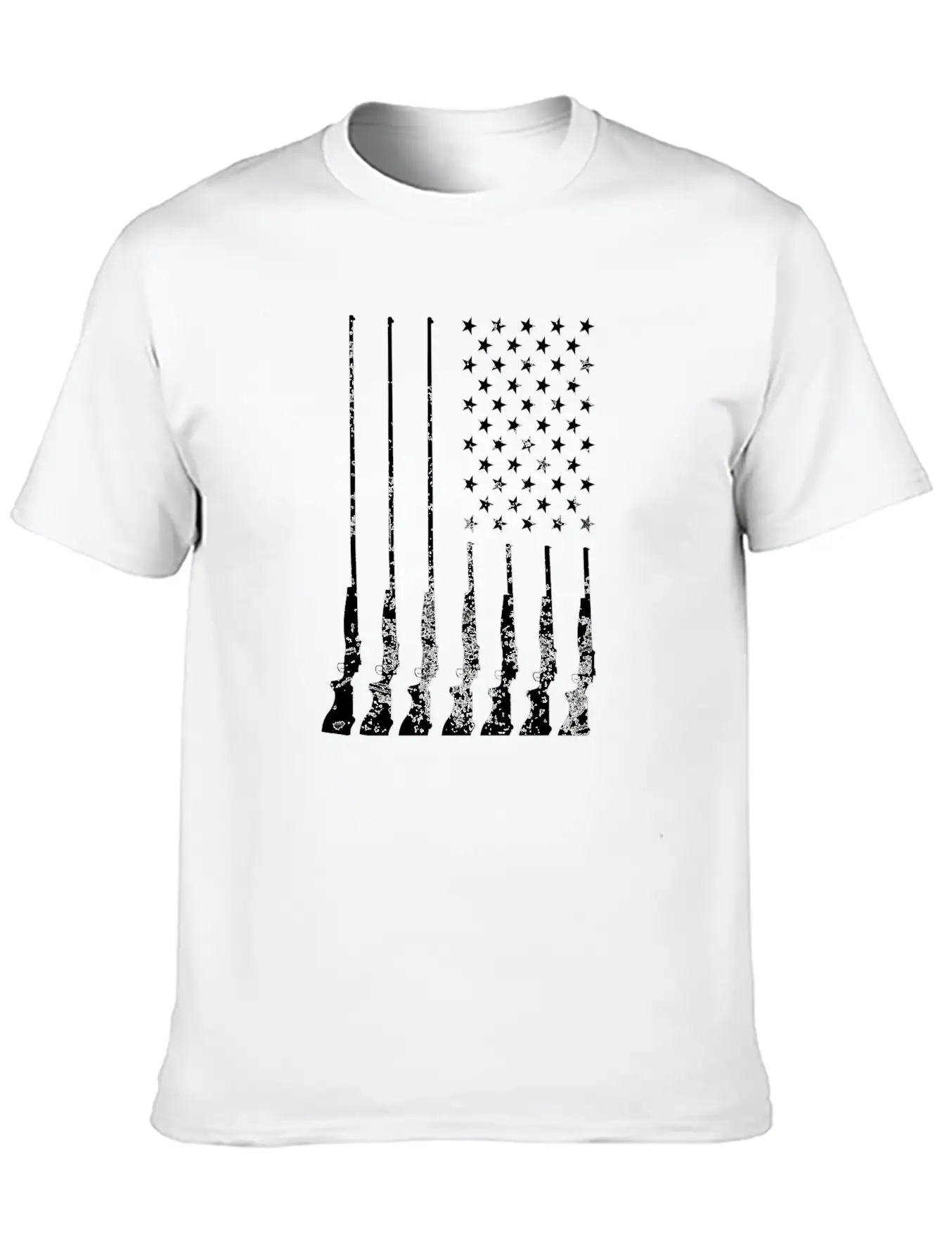 Gun Flag Unisex Short Sleeve Soft Cotton T-Shirt – Casual Everyday Wear
