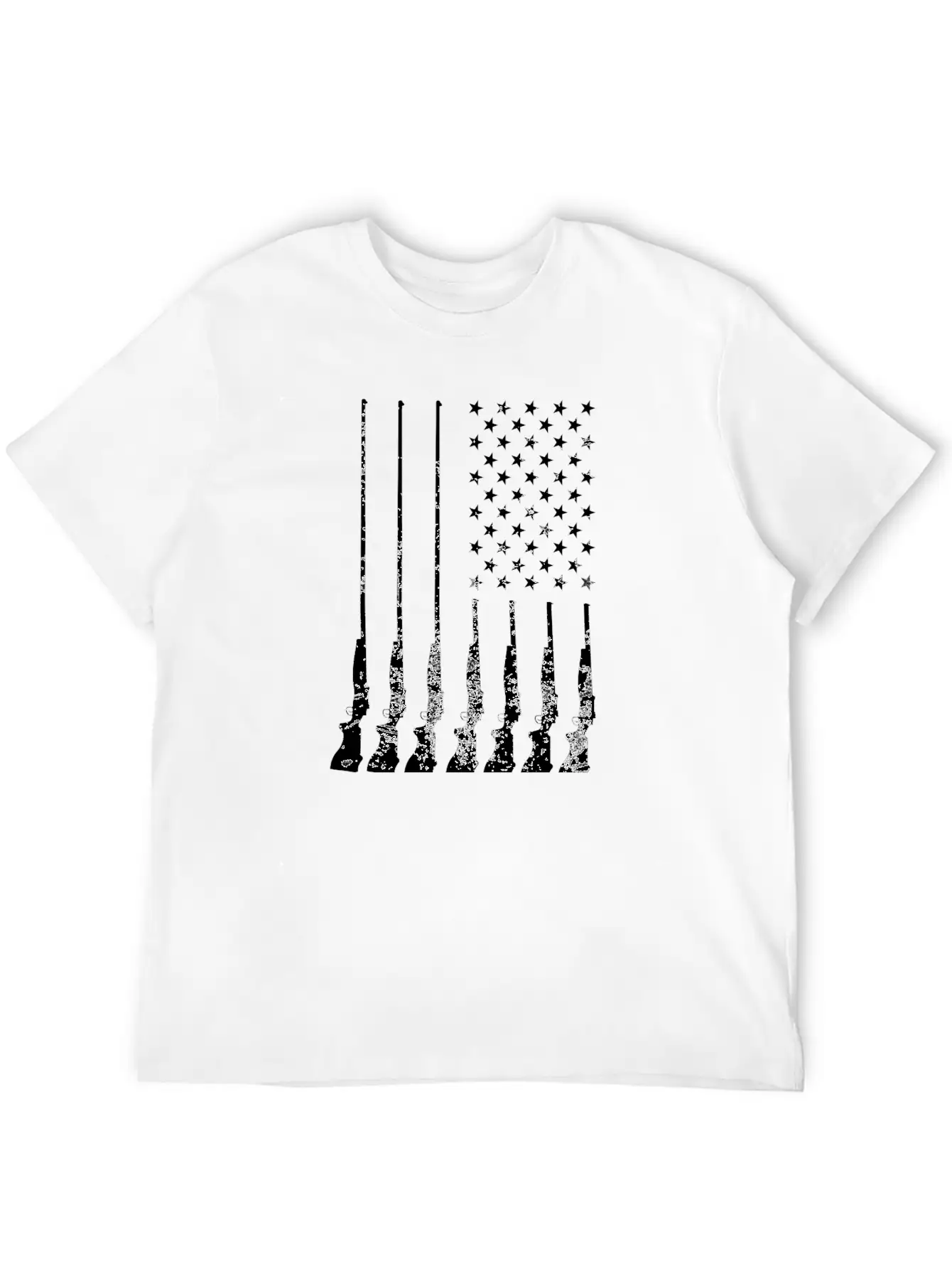 Gun Flag Unisex Short Sleeve Soft Cotton T-Shirt – Casual Everyday Wear
