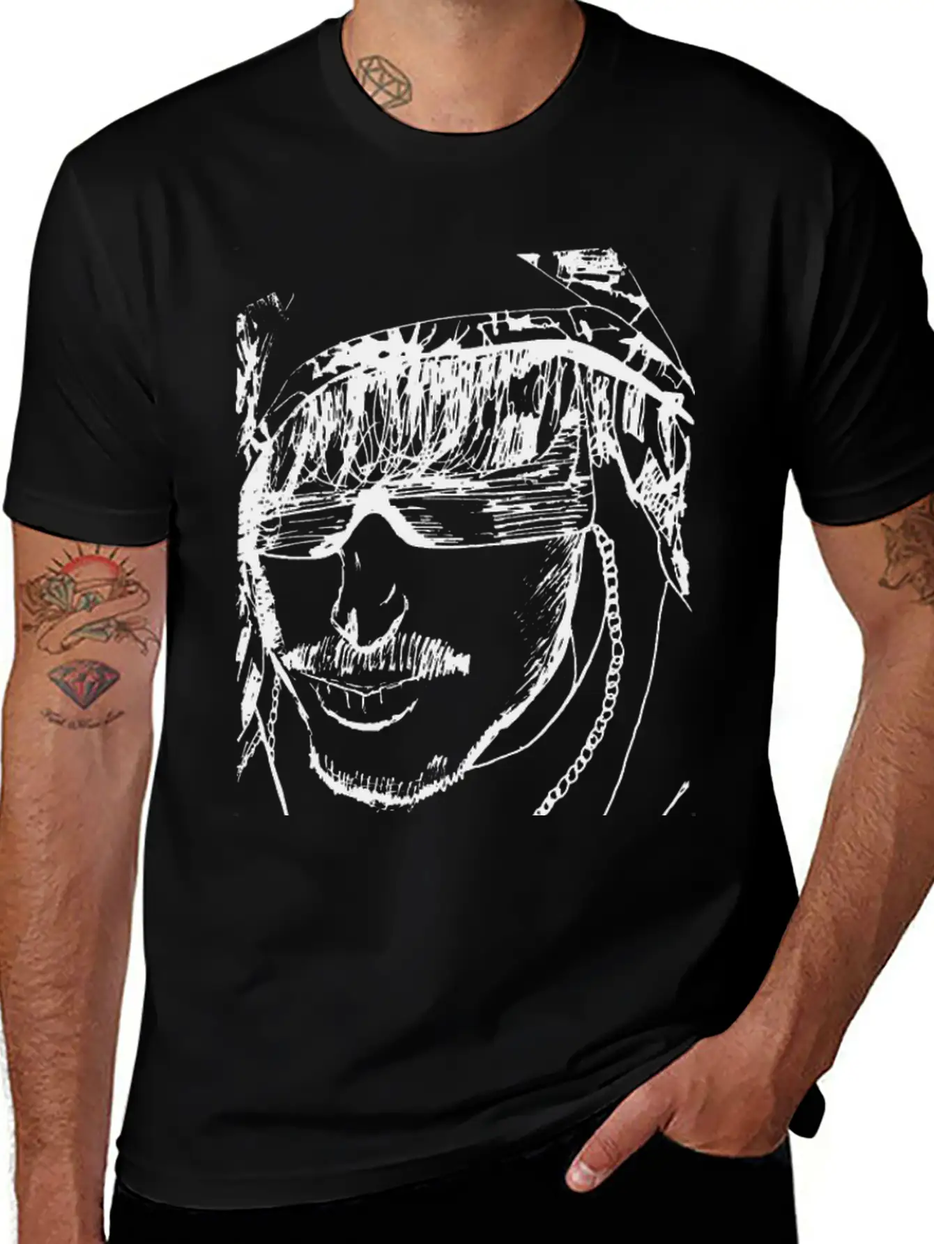 Guy With Hoodie Sketch Timeless Short Sleeve Tee – Comfy And Minimalist Design