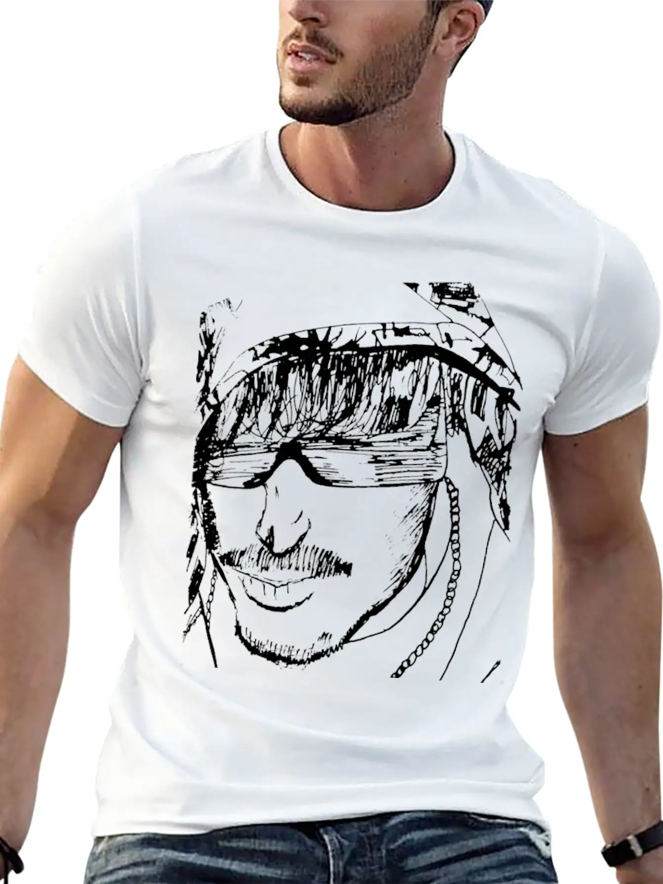 Guy With Hoodie Sketch Timeless Short Sleeve Tee – Comfy And Minimalist Design