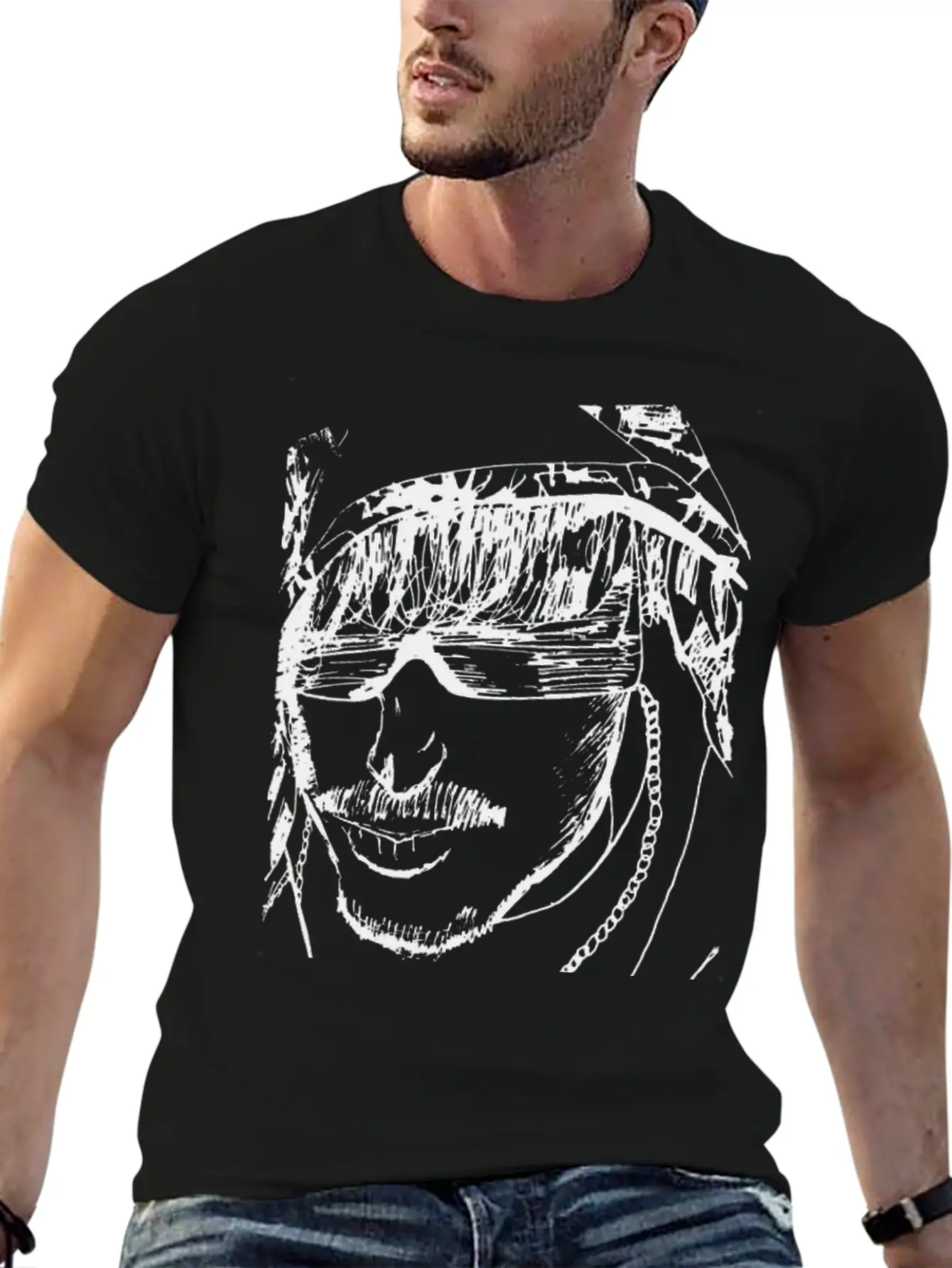 Guy With Hoodie Sketch Timeless Short Sleeve Tee – Comfy And Minimalist Design