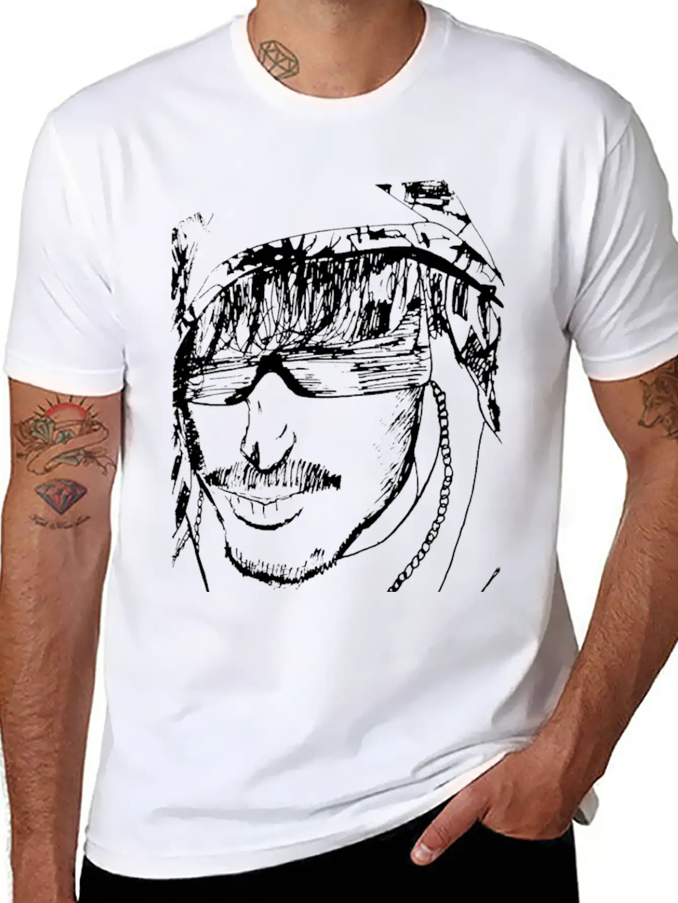 Guy With Hoodie Sketch Timeless Short Sleeve Tee – Comfy And Minimalist Design