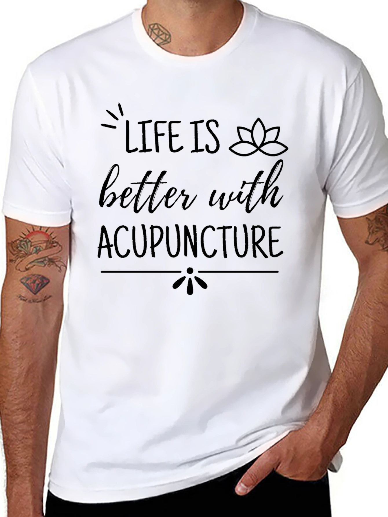 Life is Better with Acupuncture Black Tee