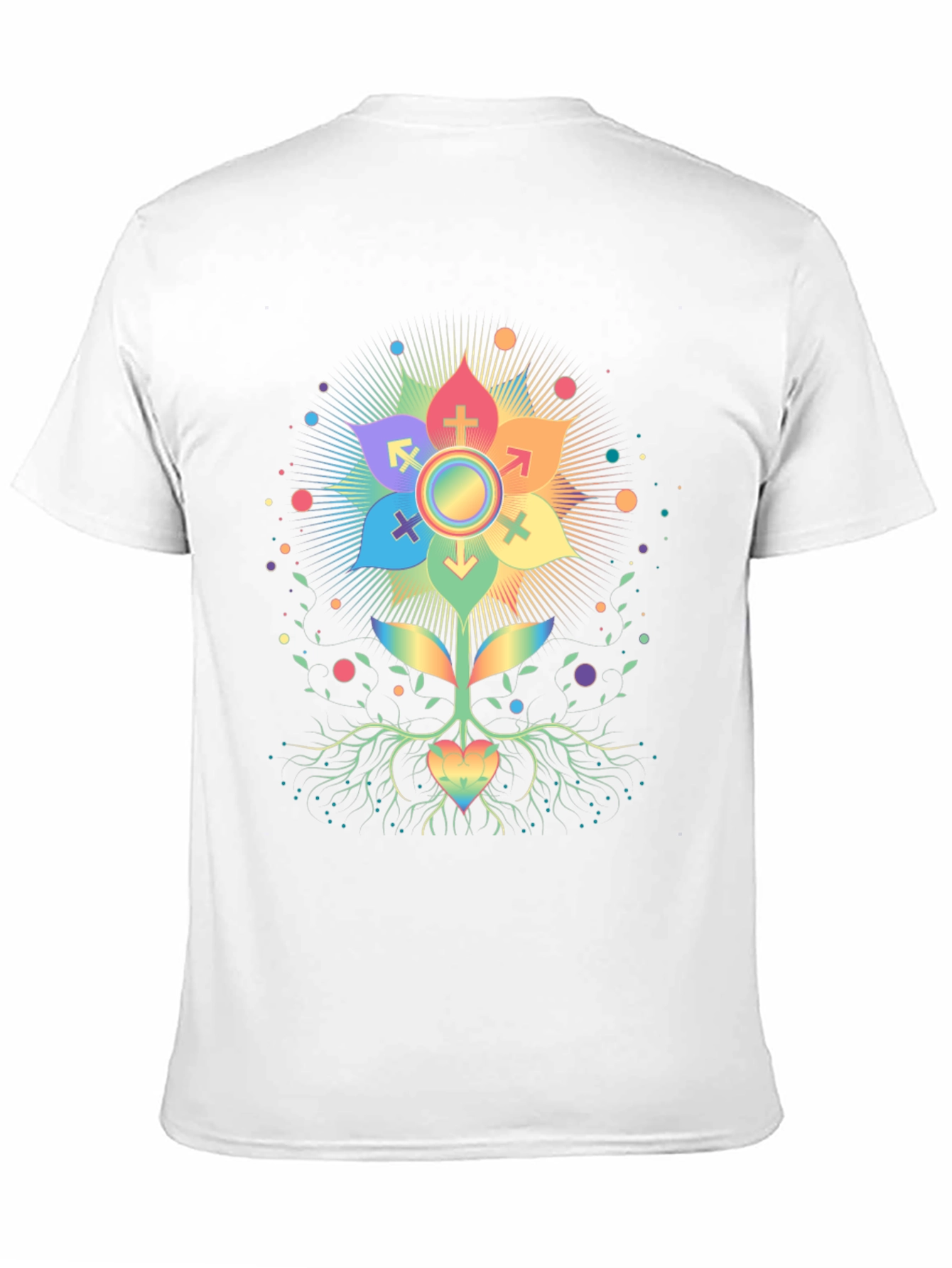 Rainbow Pride Flower Graphic T-Shirt