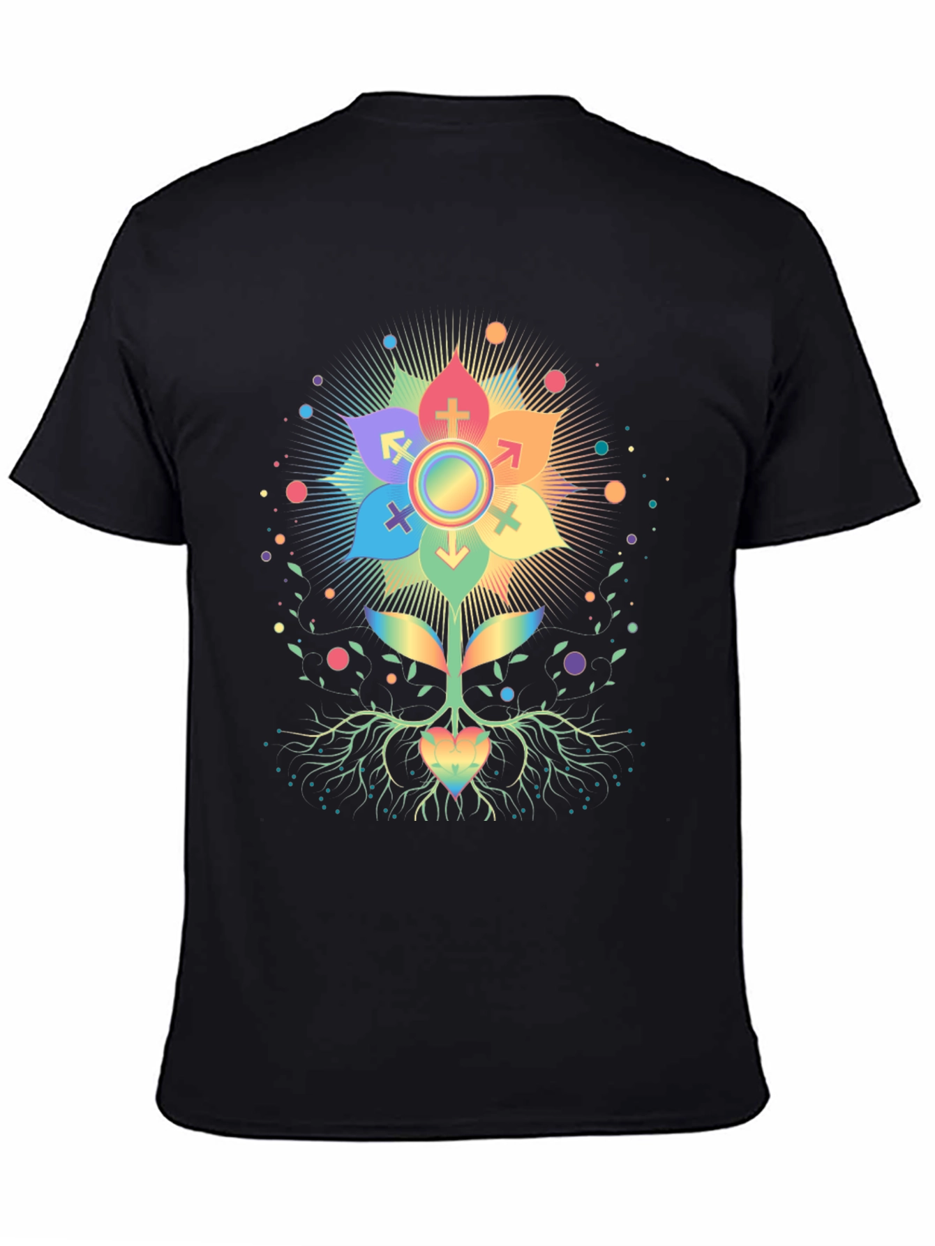 Rainbow Pride Flower Graphic T-Shirt
