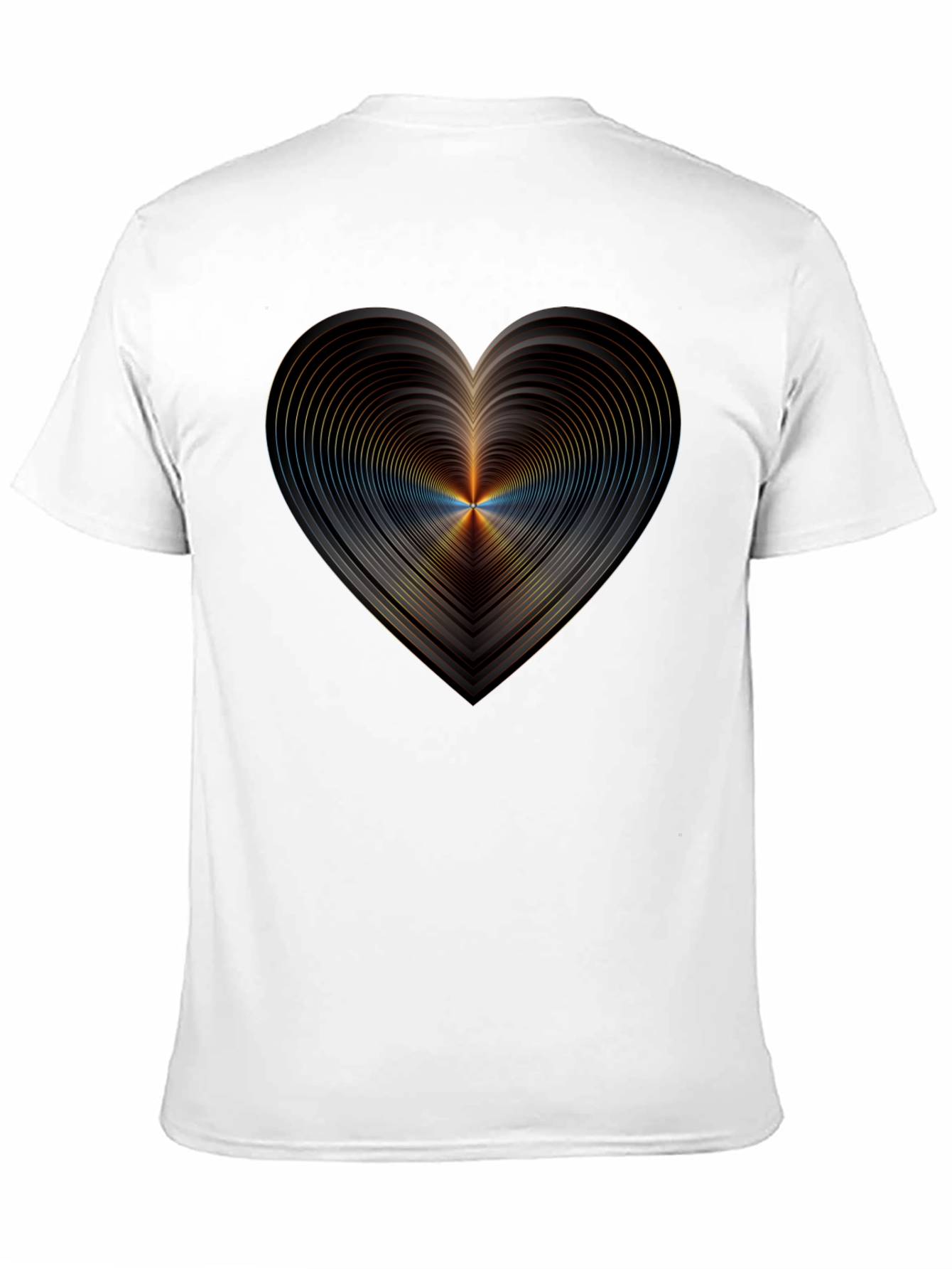 Abstract Heart Graphic Black T-Shirt