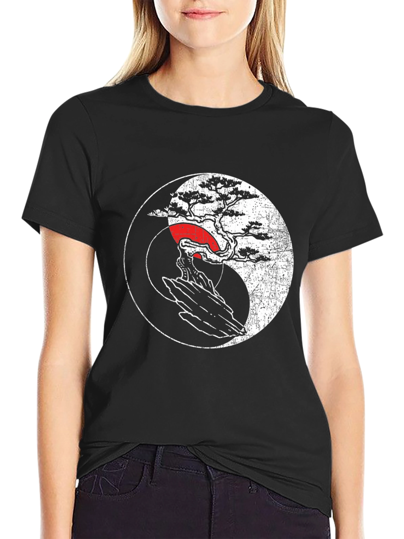 Yin Yang Bonsai Tree Graphic Tee - Unisex