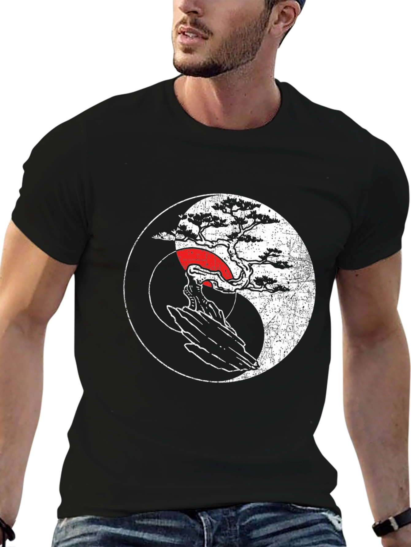 Yin Yang Bonsai Tree Graphic Tee - Unisex