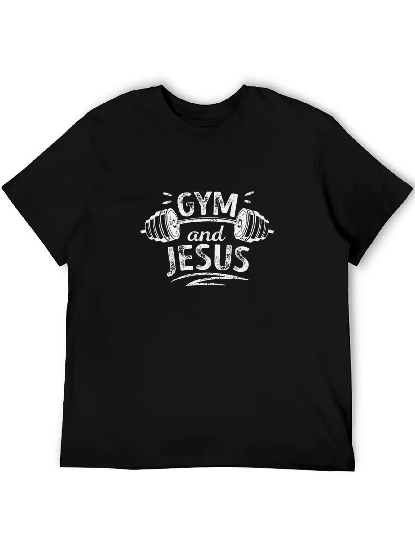 Gym And Jesus Workout Fitness Gym Christian Stylish Everyday T-Shirt – Unisex Basic Cotton Tee