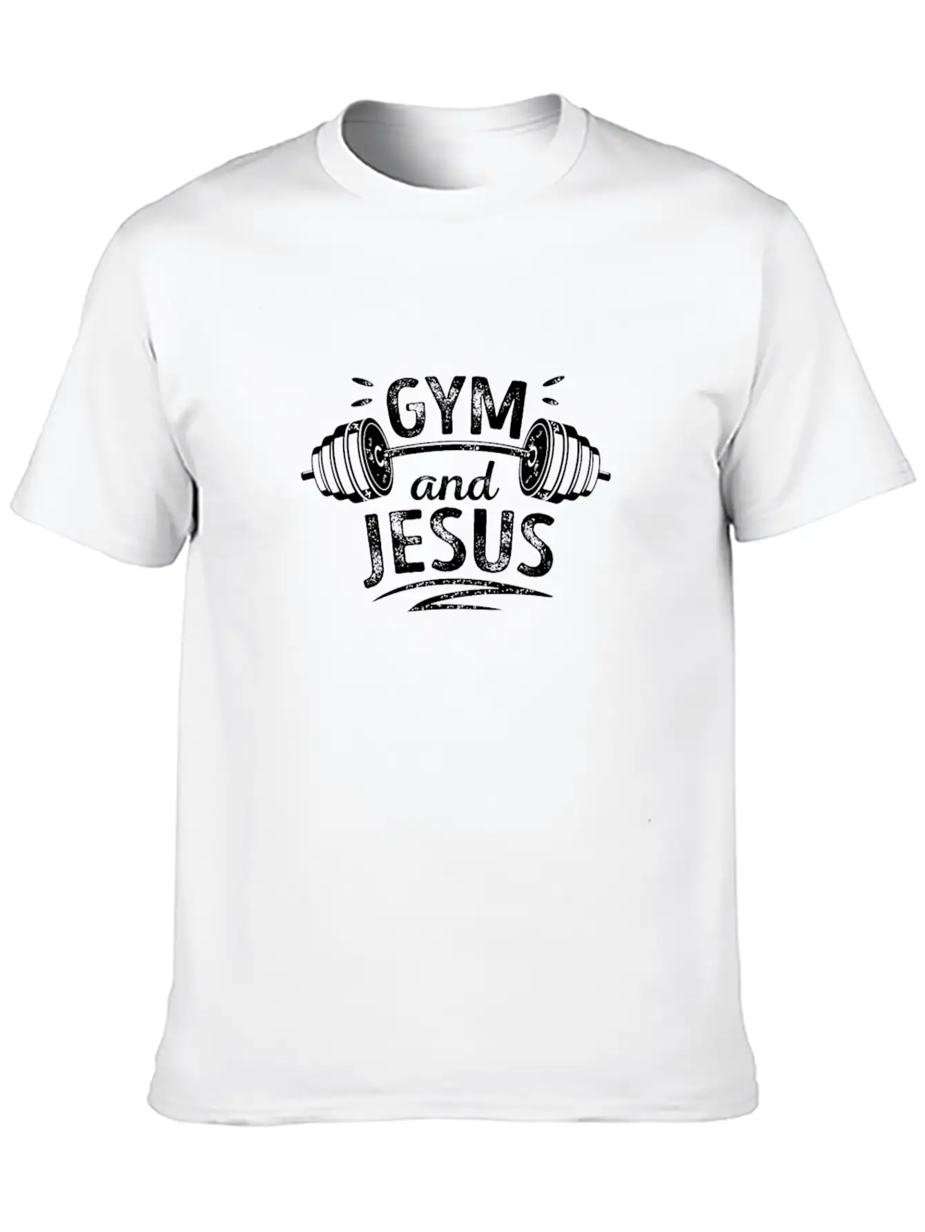 Gym And Jesus Workout Fitness Gym Christian Stylish Everyday T-Shirt – Unisex Basic Cotton Tee