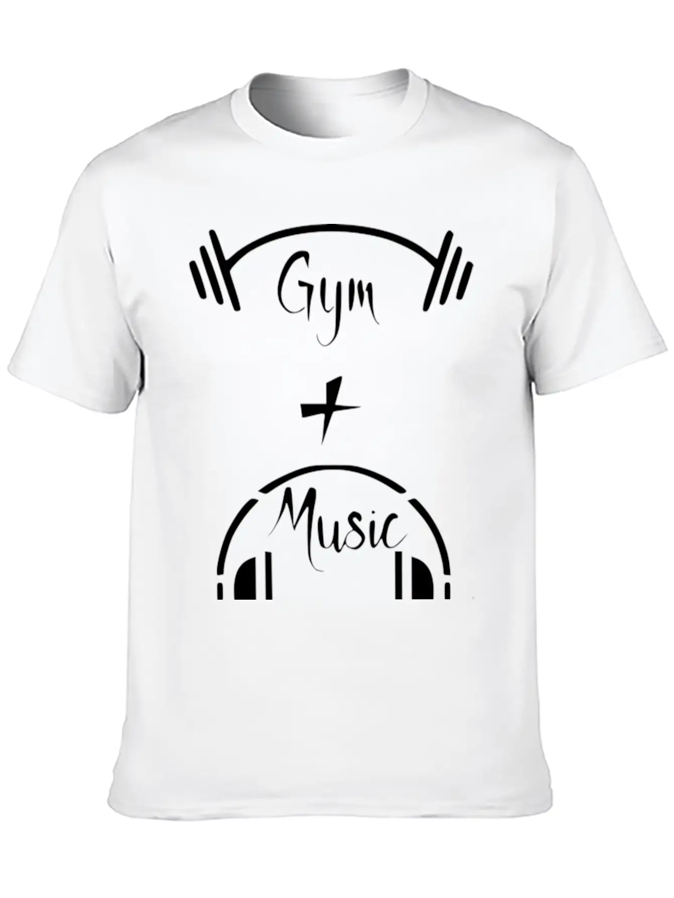 Gym Music Comfortable Minimalist Graphic Tee – Summer Style Essential