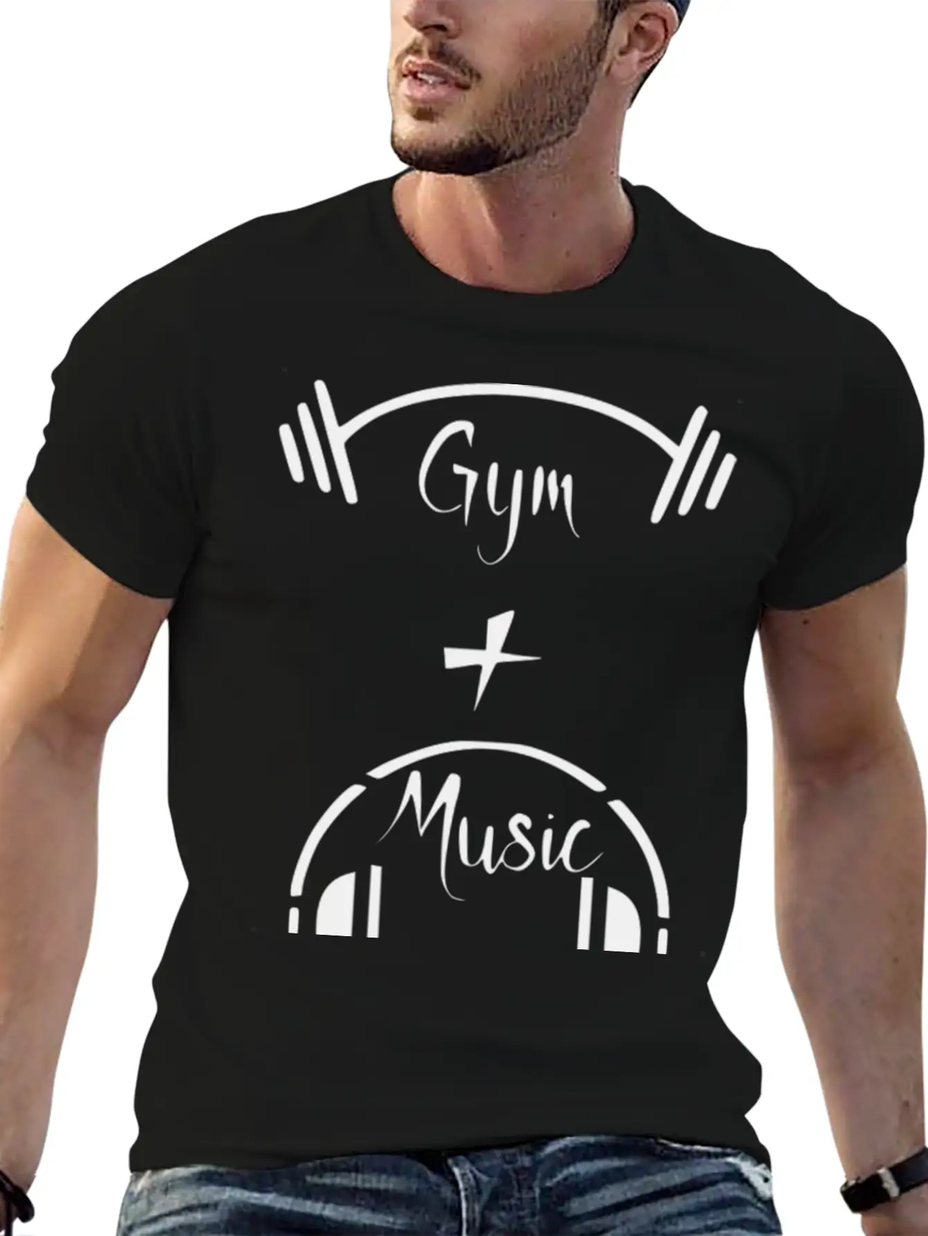 Gym Music Comfortable Minimalist Graphic Tee – Summer Style Essential
