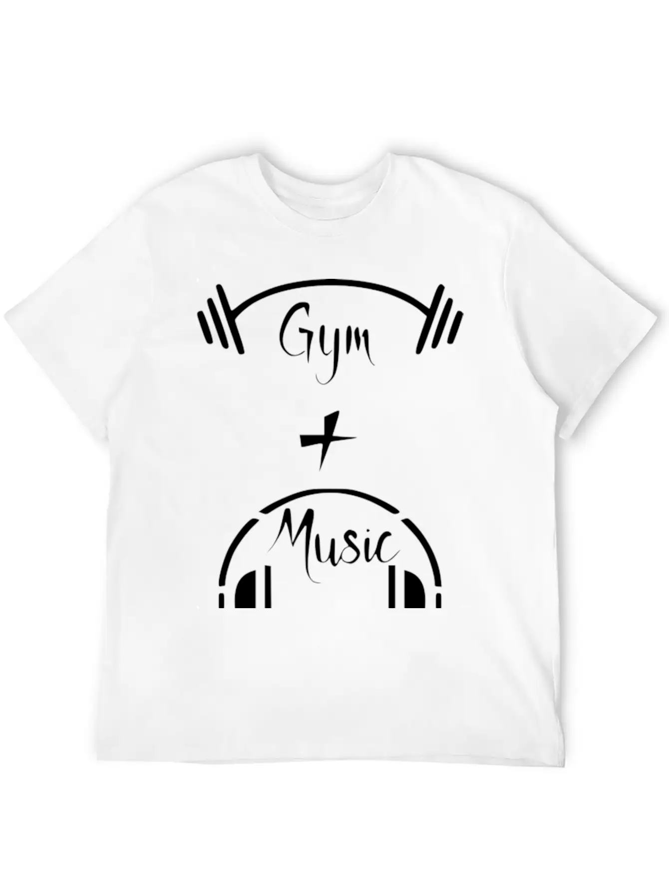 Gym Music Comfortable Minimalist Graphic Tee – Summer Style Essential