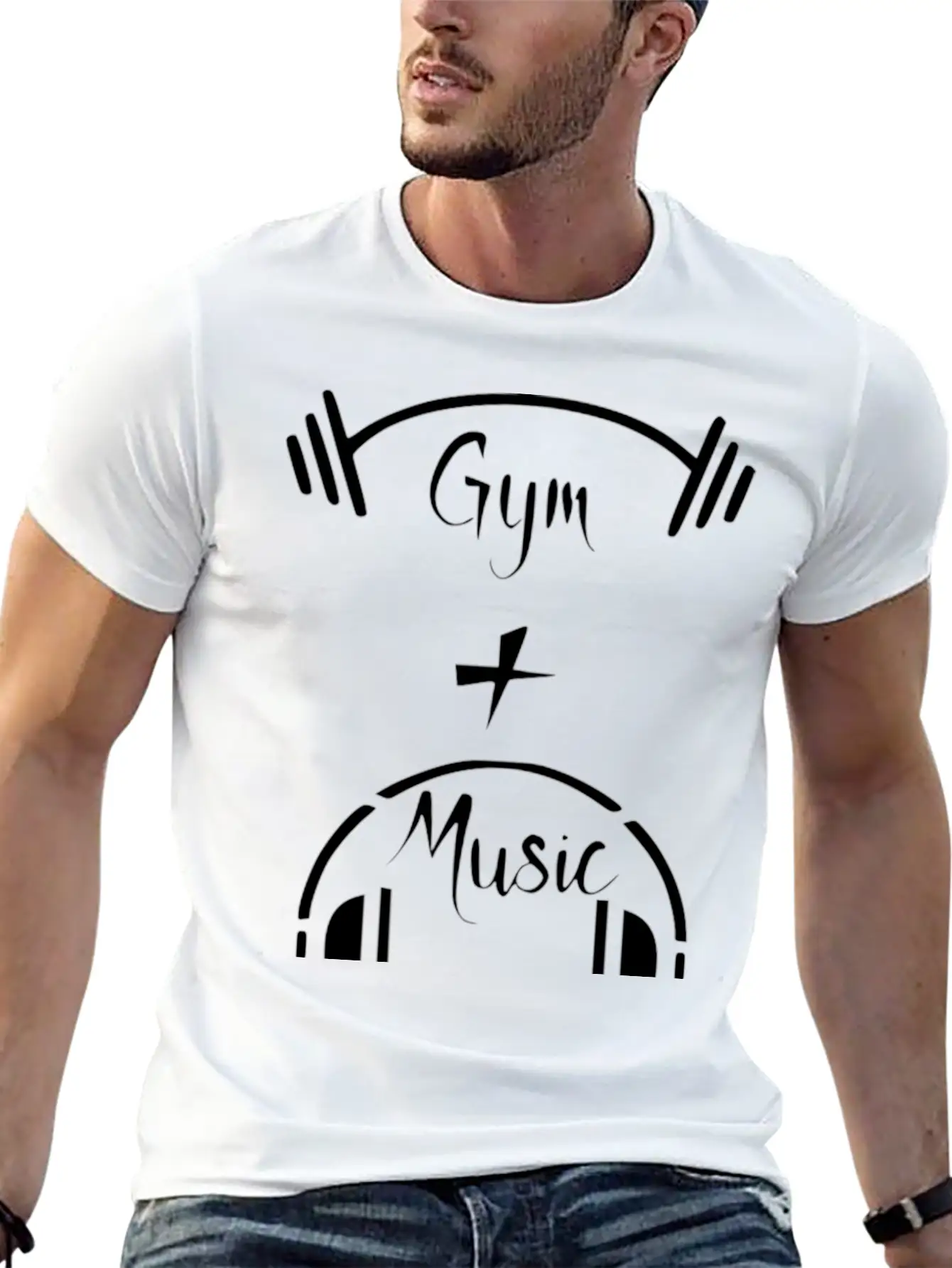 Gym Music Comfortable Minimalist Graphic Tee – Summer Style Essential