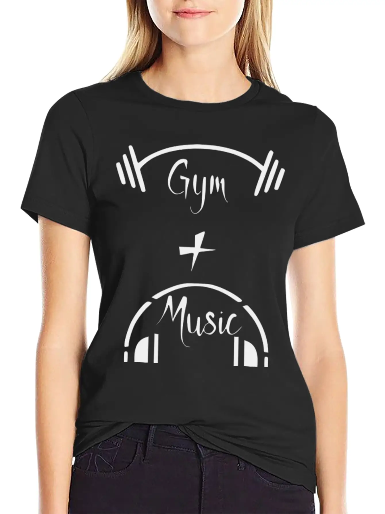 Gym Music Comfortable Minimalist Graphic Tee – Summer Style Essential