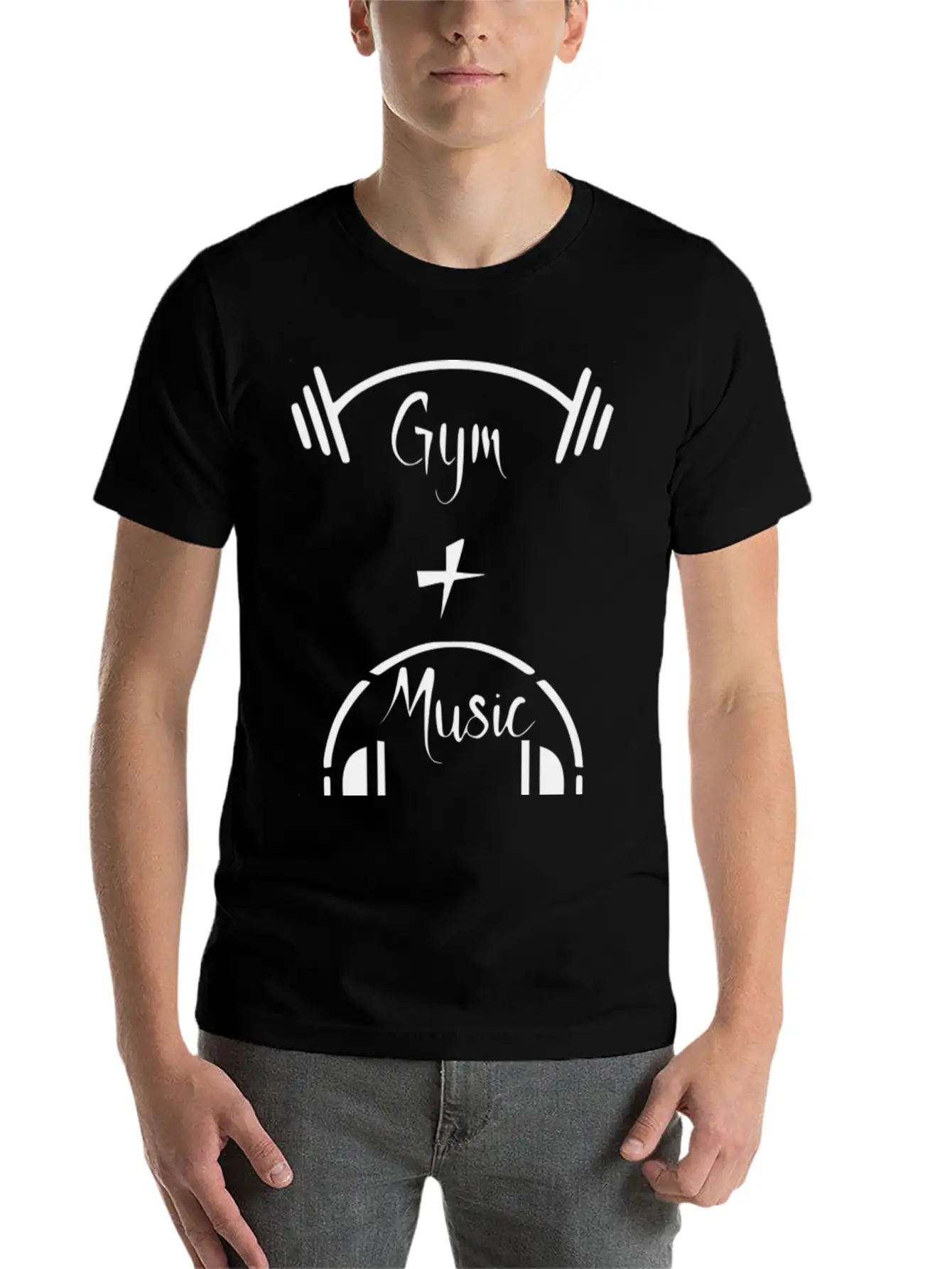 Gym Music Comfortable Minimalist Graphic Tee – Summer Style Essential