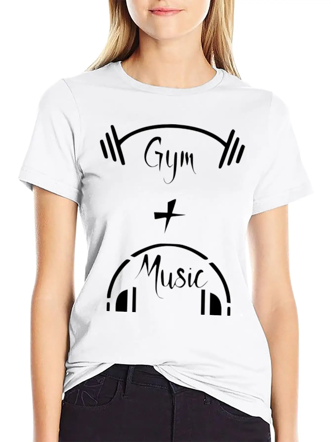Gym Music Comfortable Minimalist Graphic Tee – Summer Style Essential