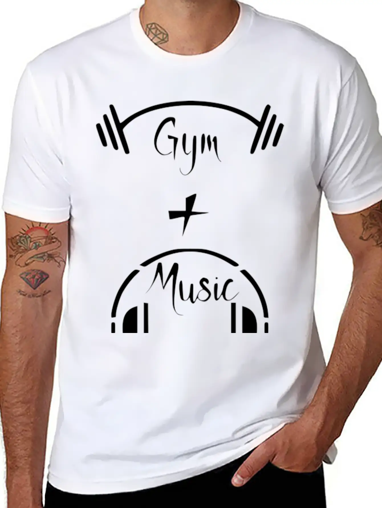Gym Music Comfortable Minimalist Graphic Tee – Summer Style Essential