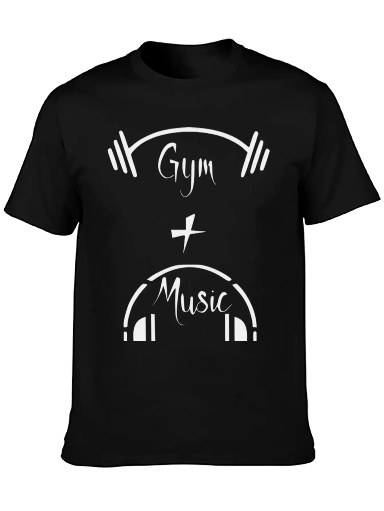 Gym Music Comfortable Minimalist Graphic Tee – Summer Style Essential