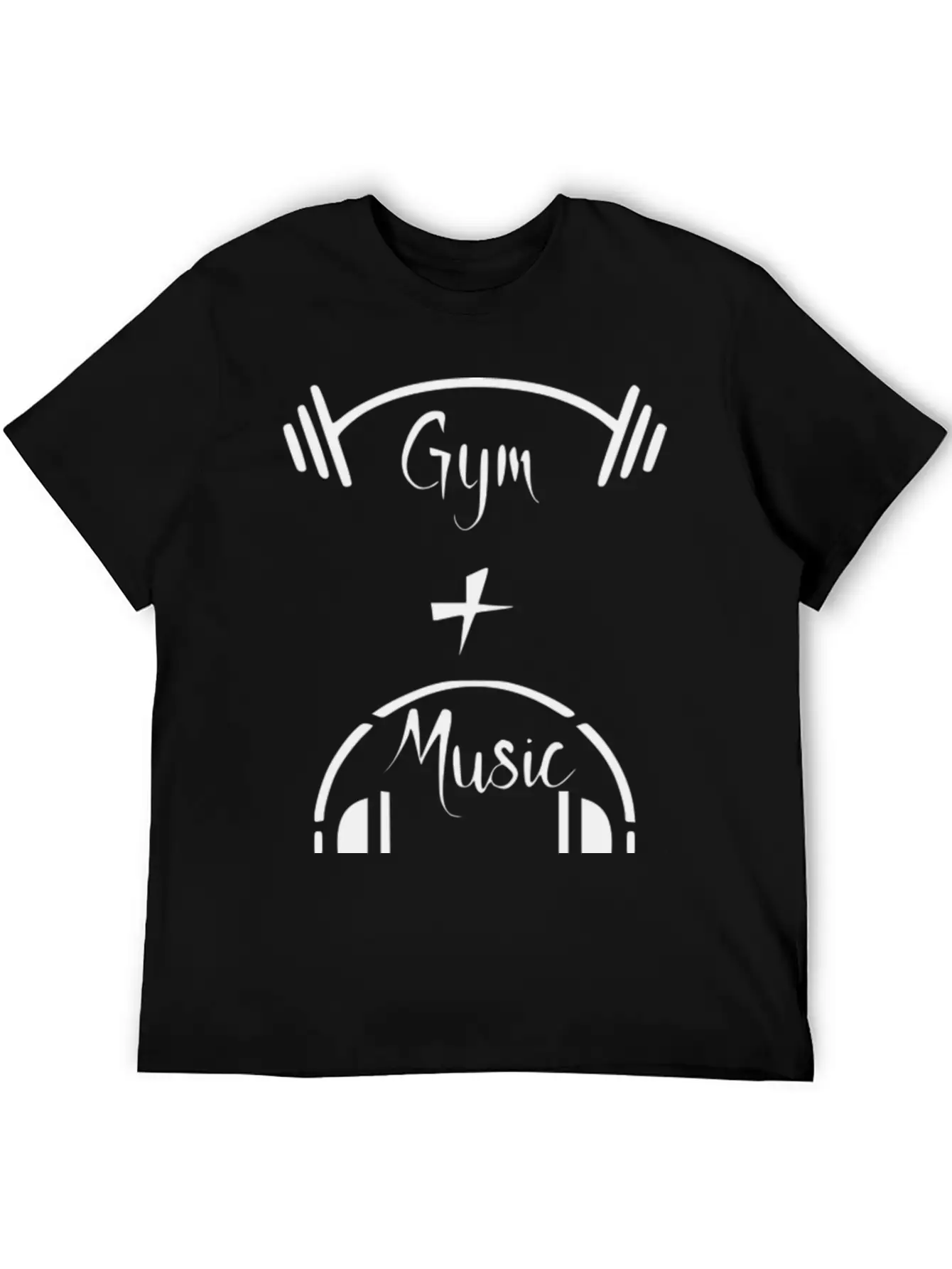 Gym Music Comfortable Minimalist Graphic Tee – Summer Style Essential