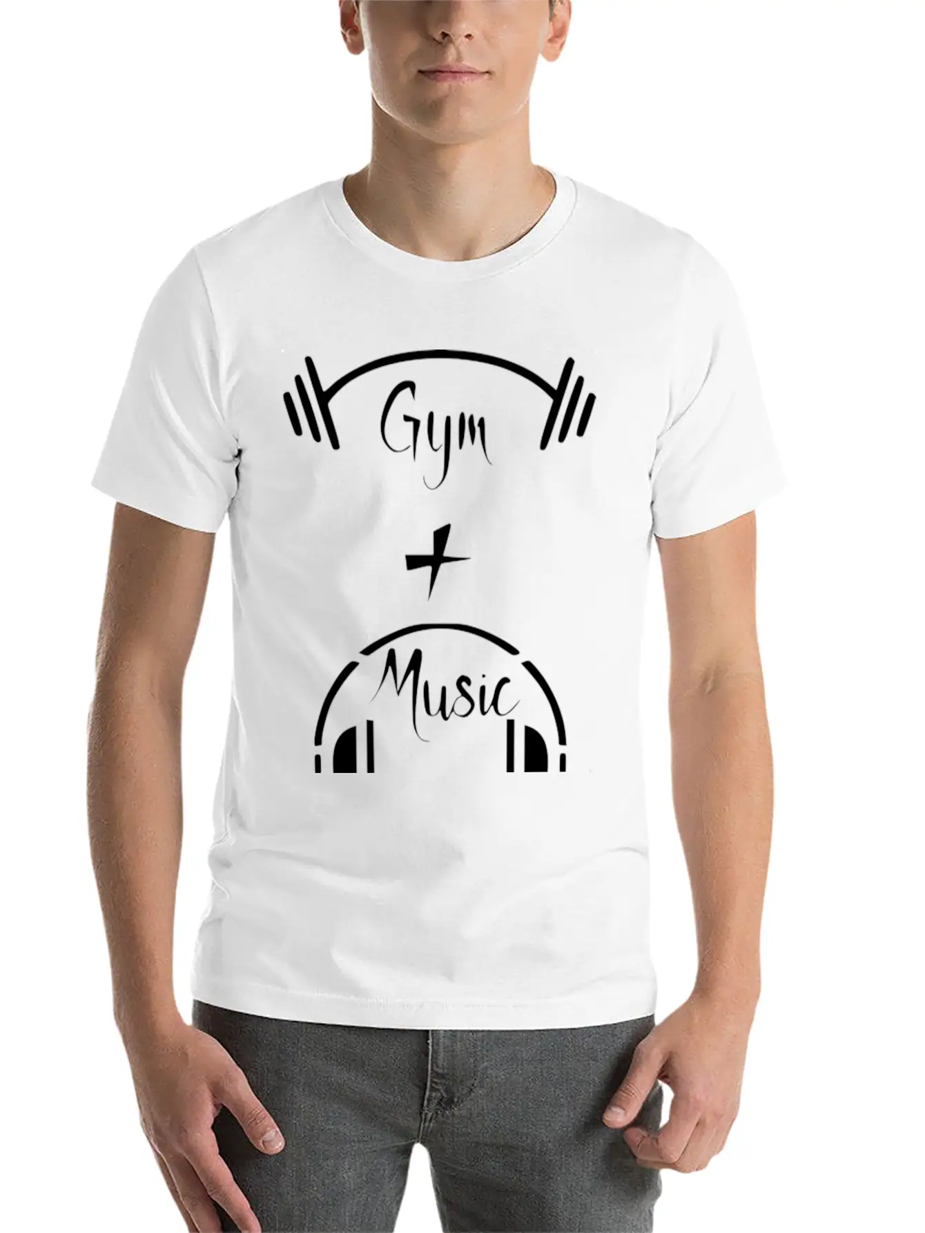Gym Music Comfortable Minimalist Graphic Tee – Summer Style Essential