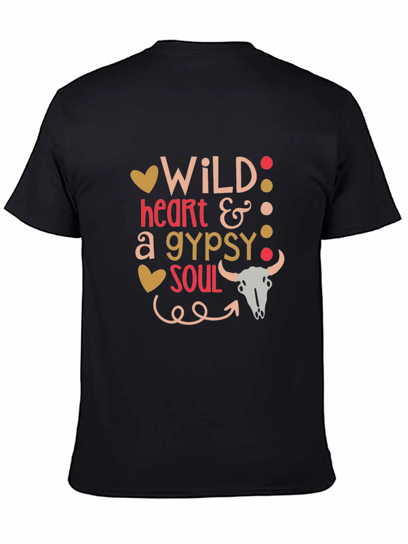 Gypsy Soul Shirt Wild Heart Gypsy Soul Distressed Unisex Short Sleeve Soft Cotton T-Shirt – Casual Everyday Wear